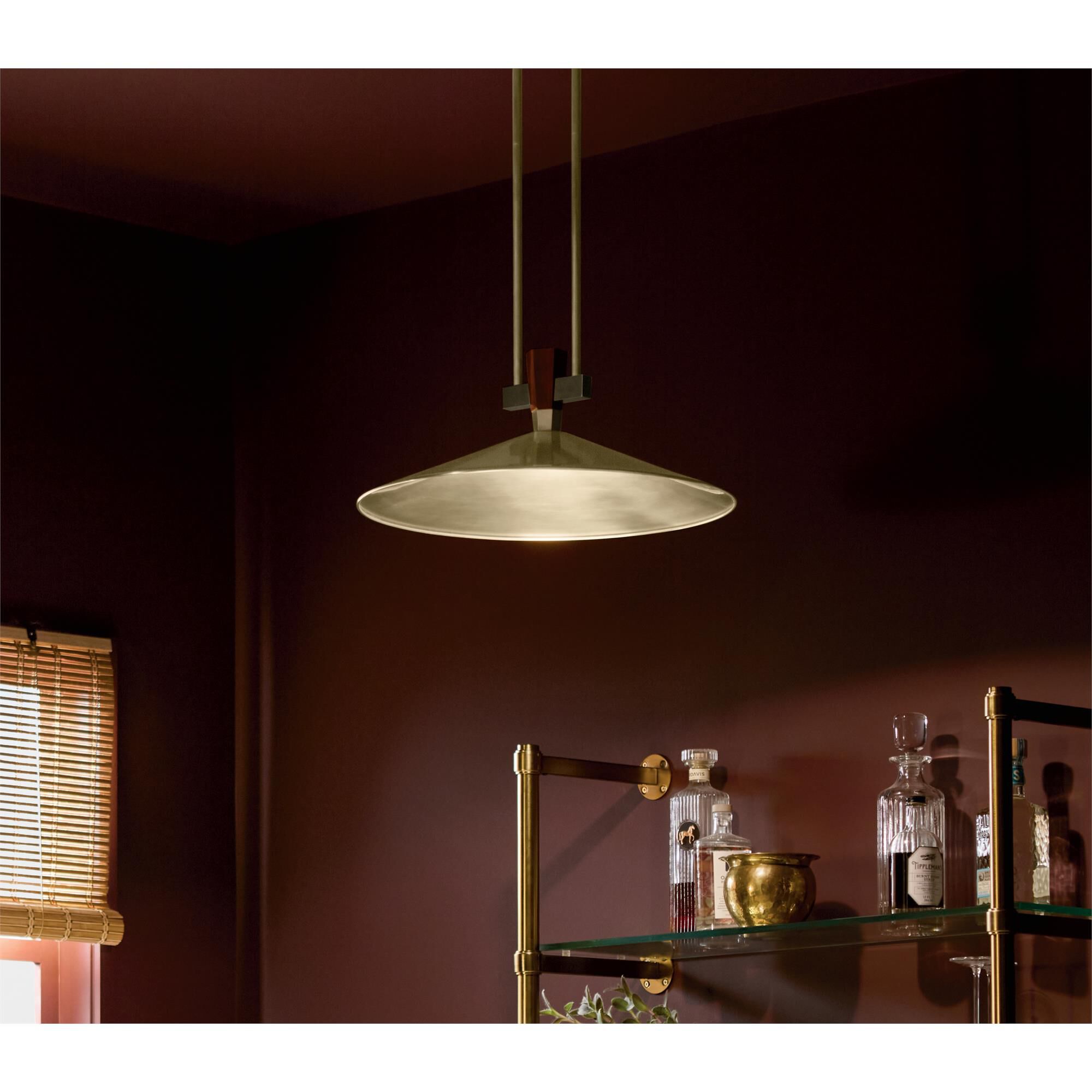 Shown in Black finish and Fabric shade