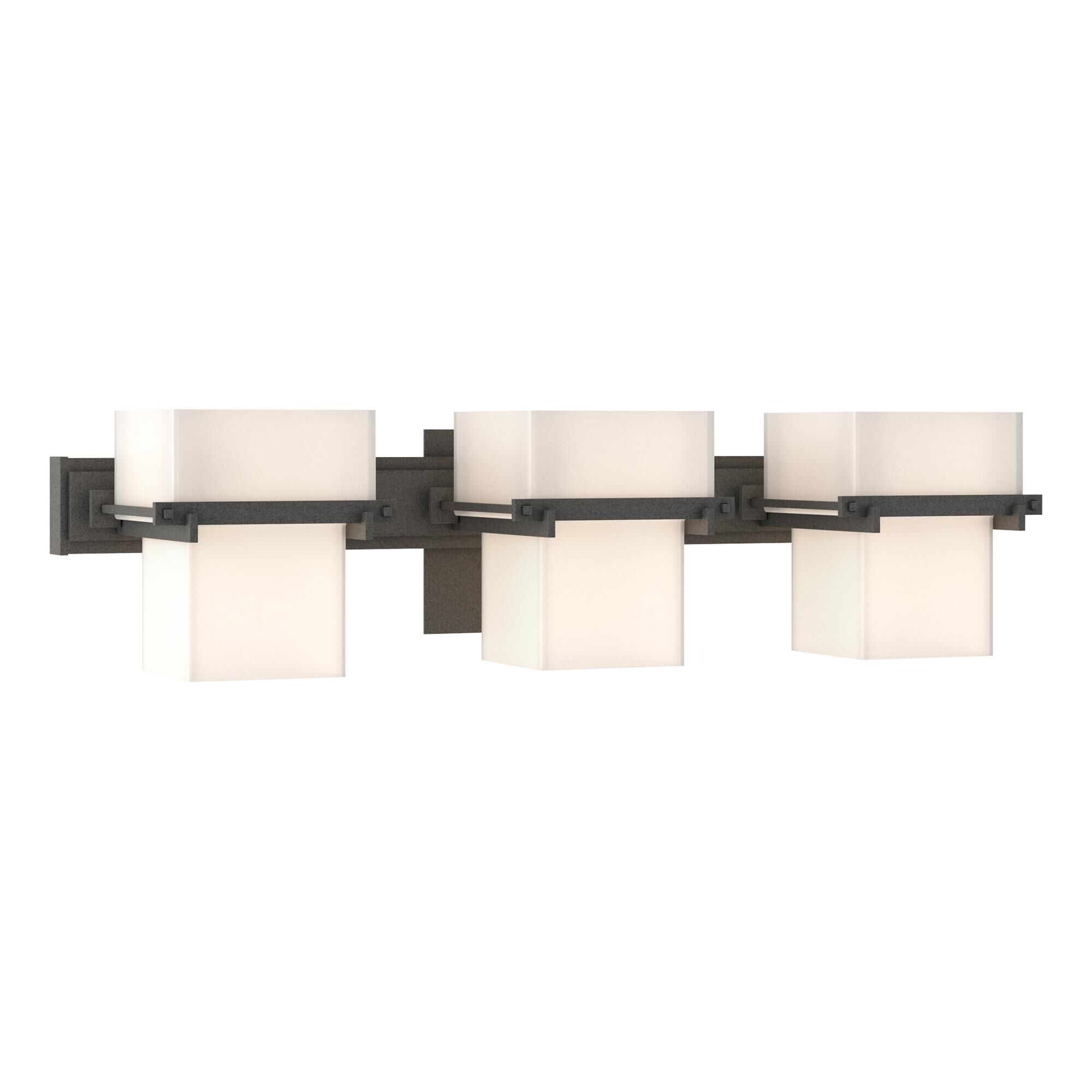 Shown in Natural Iron finish and Opal  glass