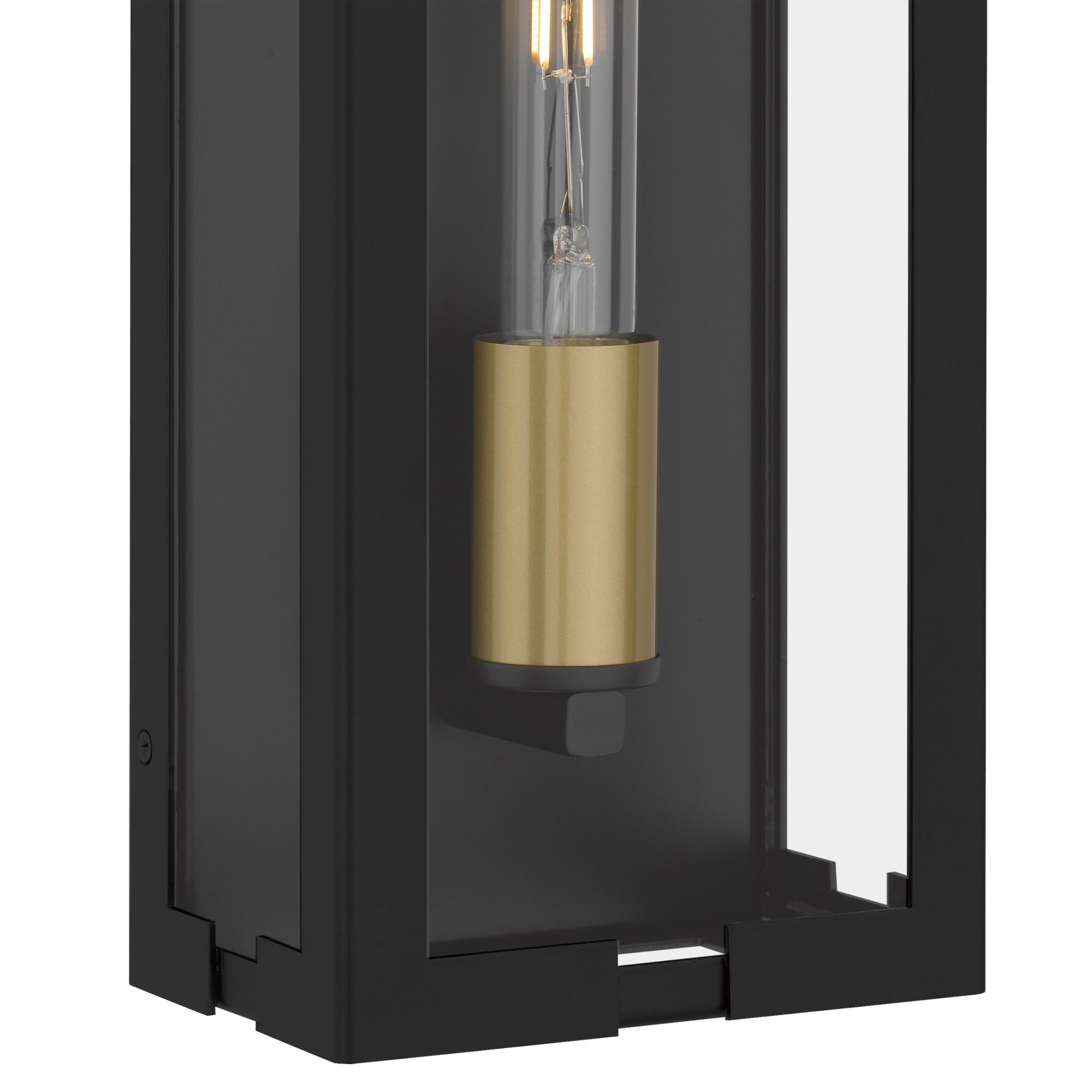 Shown in Matte Black finish and Clear glass