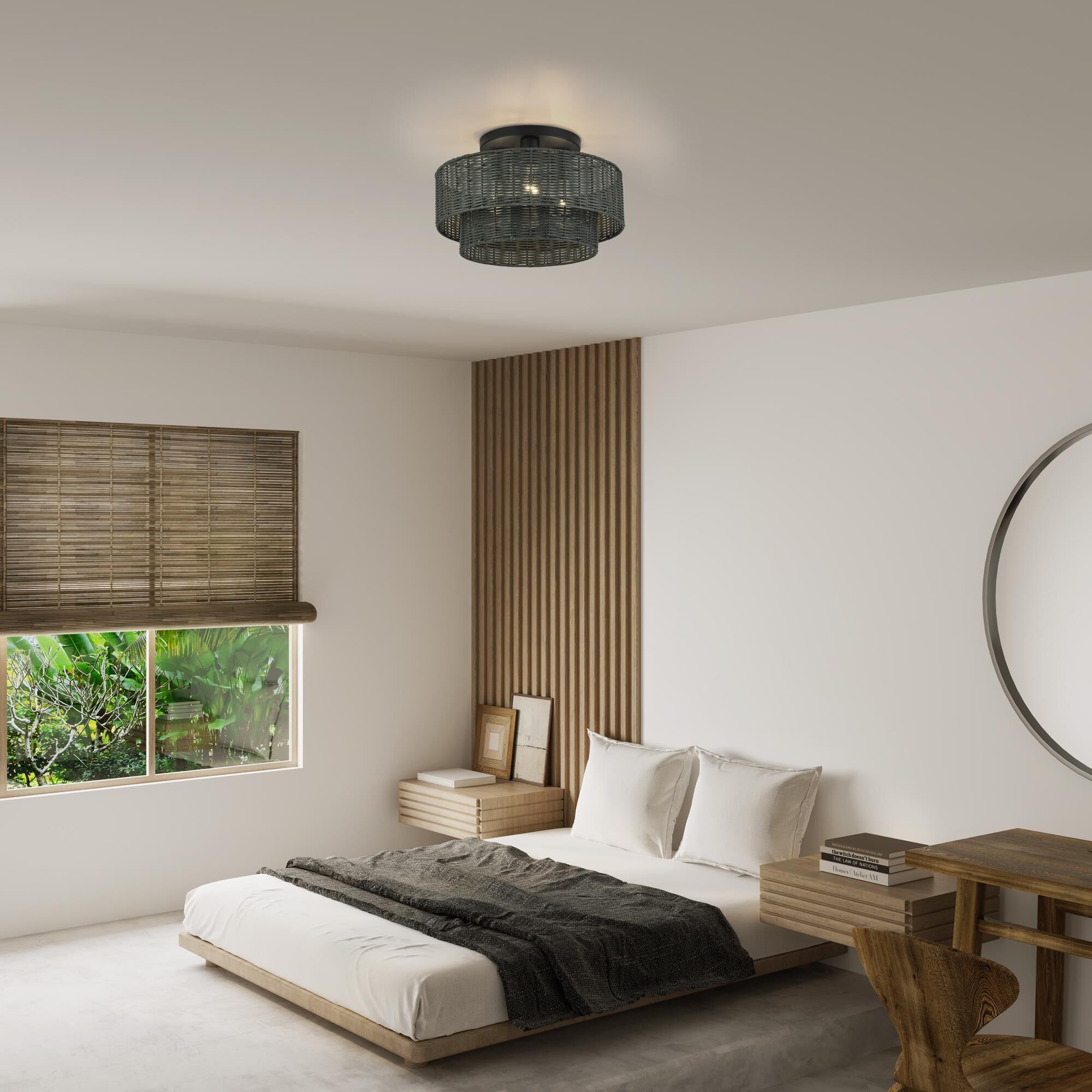 Weavington 15 Inch Semi Flush Mount by Livex Lighting