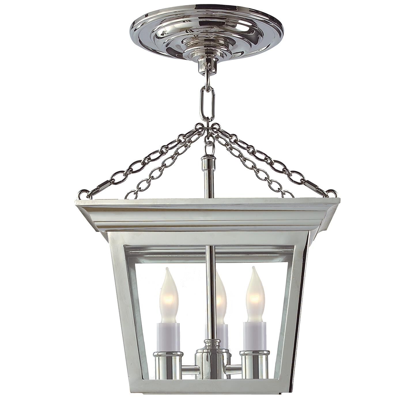 Chapman & Myers Cornice 9 Inch 3 Light Semi Flush Mount by Visual Comfort Signature Collection