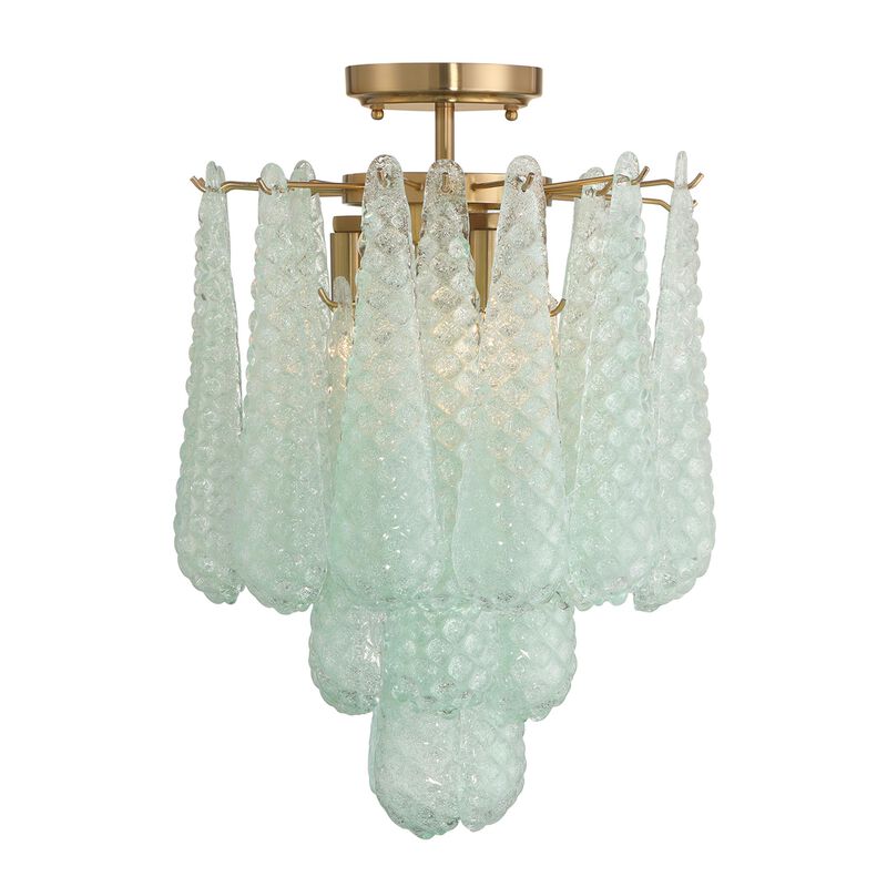 Ollie 14 Inch 4 Light Semi Flush Mount by Crystorama