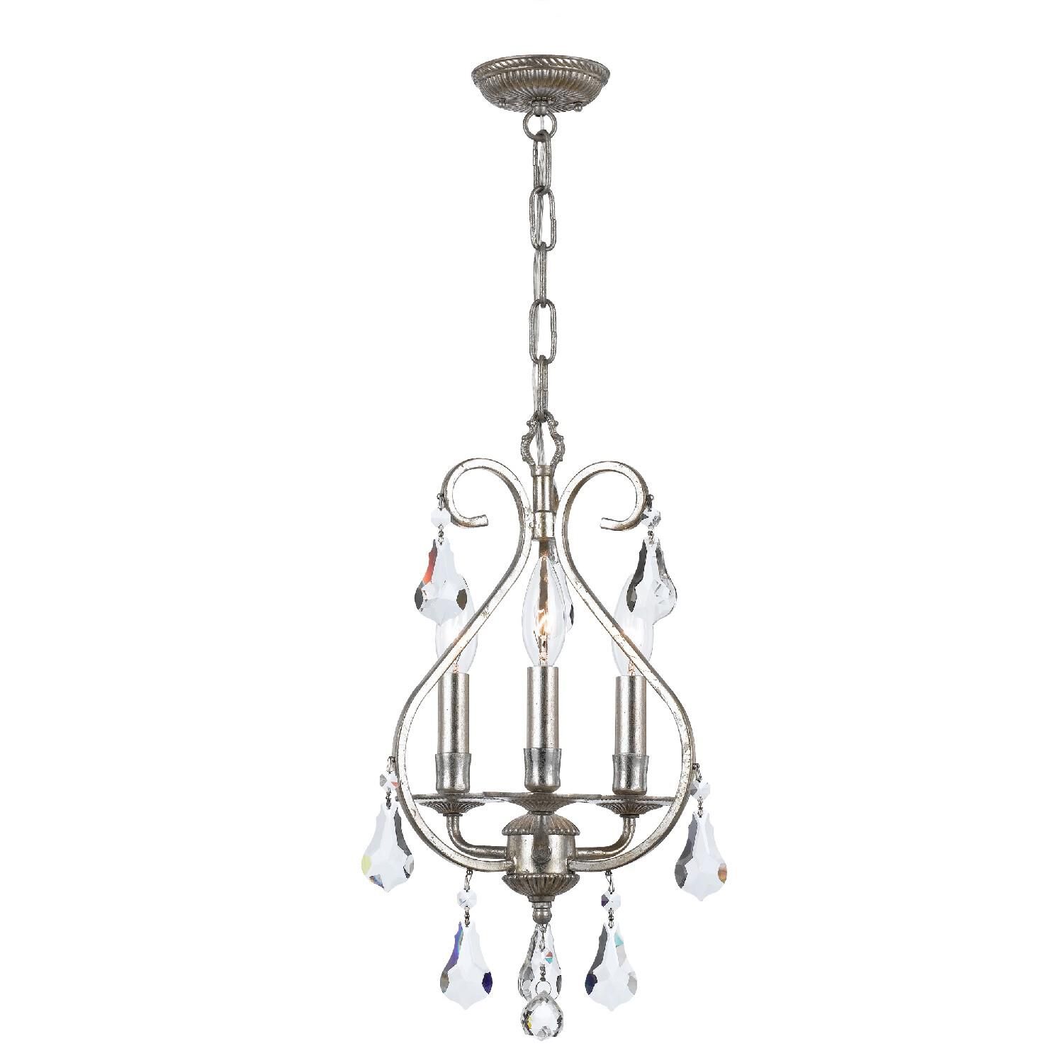 Ashton 10 Inch 3 Light Mini Chandelier by Crystorama