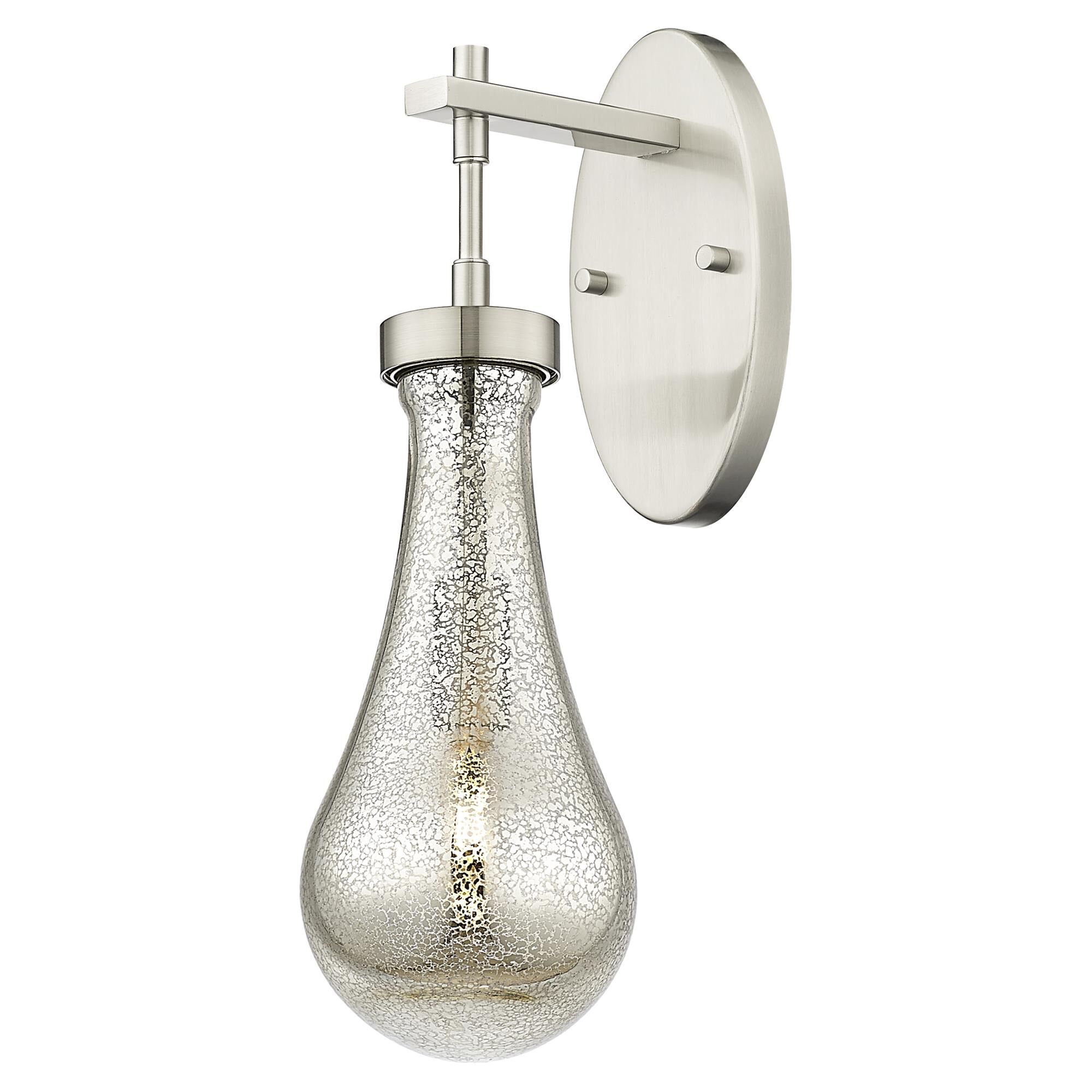Shown in Satin Nickel finish and Mercury glass