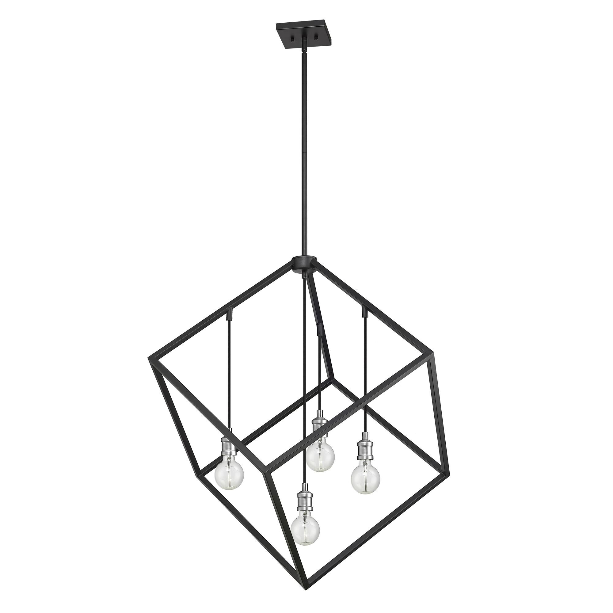 Shown in Matte Black + Brushed Nickel finish and --- glass and --- shade