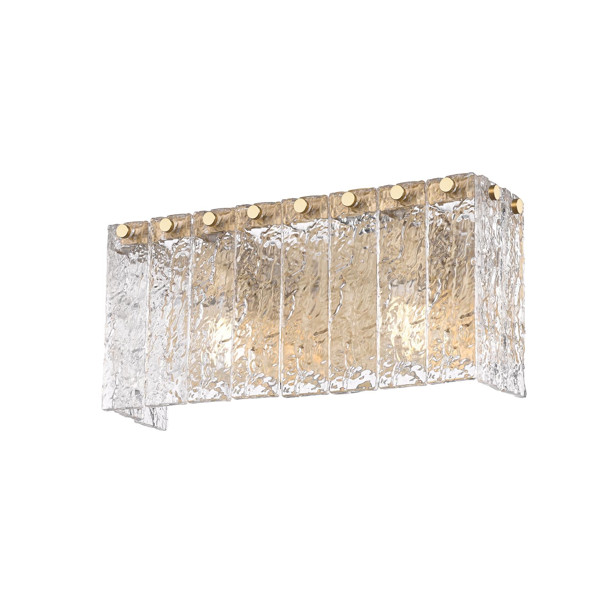 Shown in Modern Gold finish and Clear glass and Clear shade