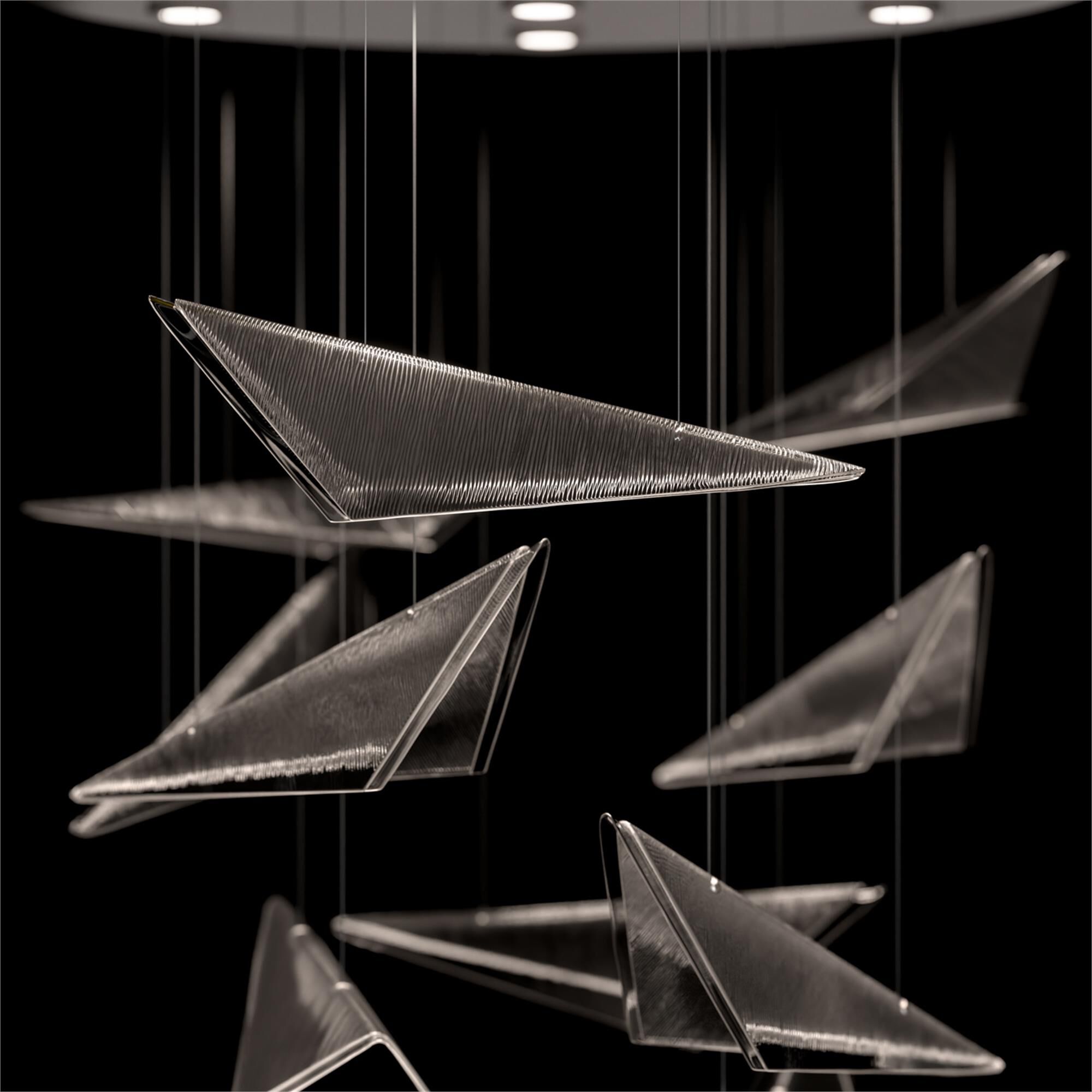 Shown in Silver finish and Smoke Linear glass