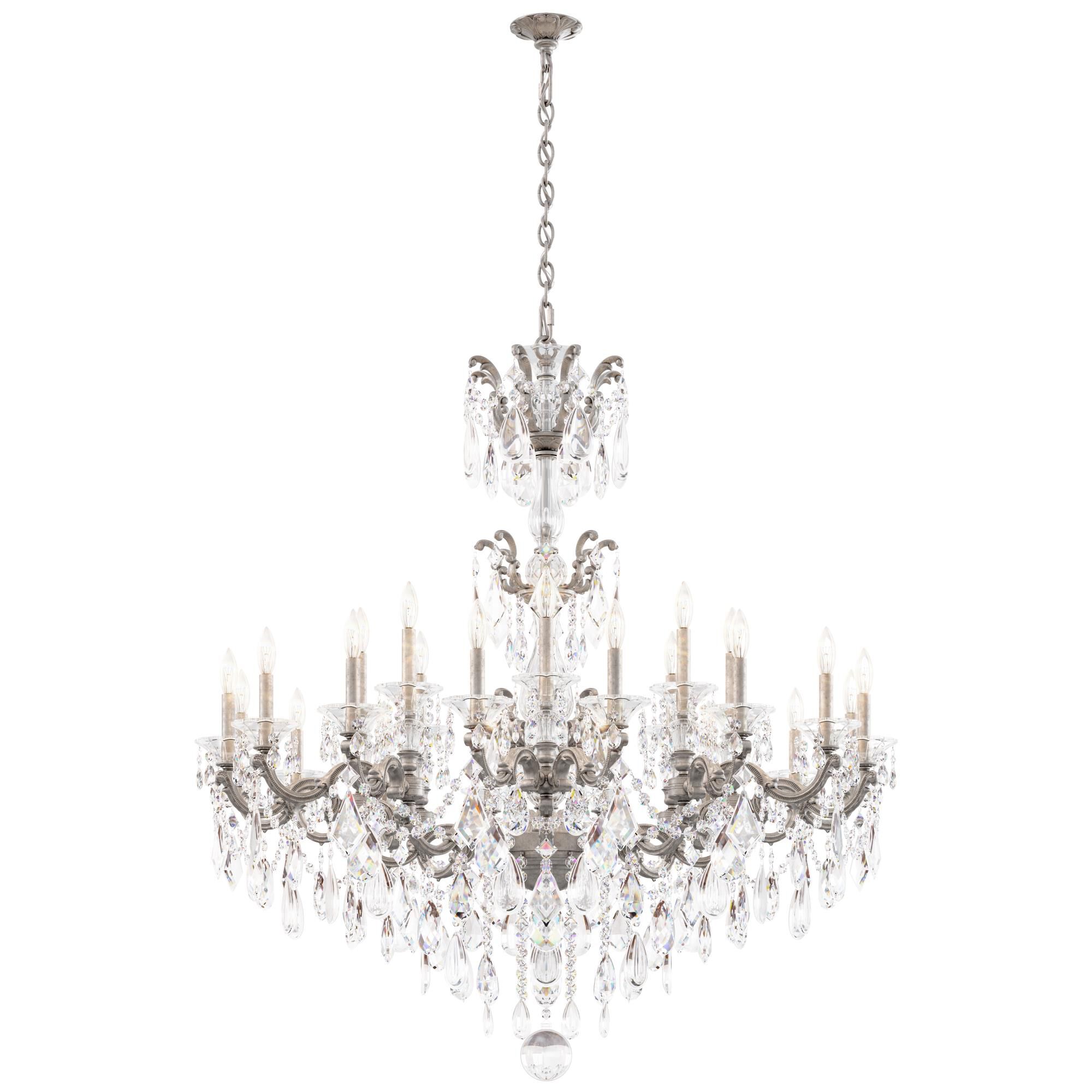 Shown in Antique Silver finish and Clear Heritage crystal