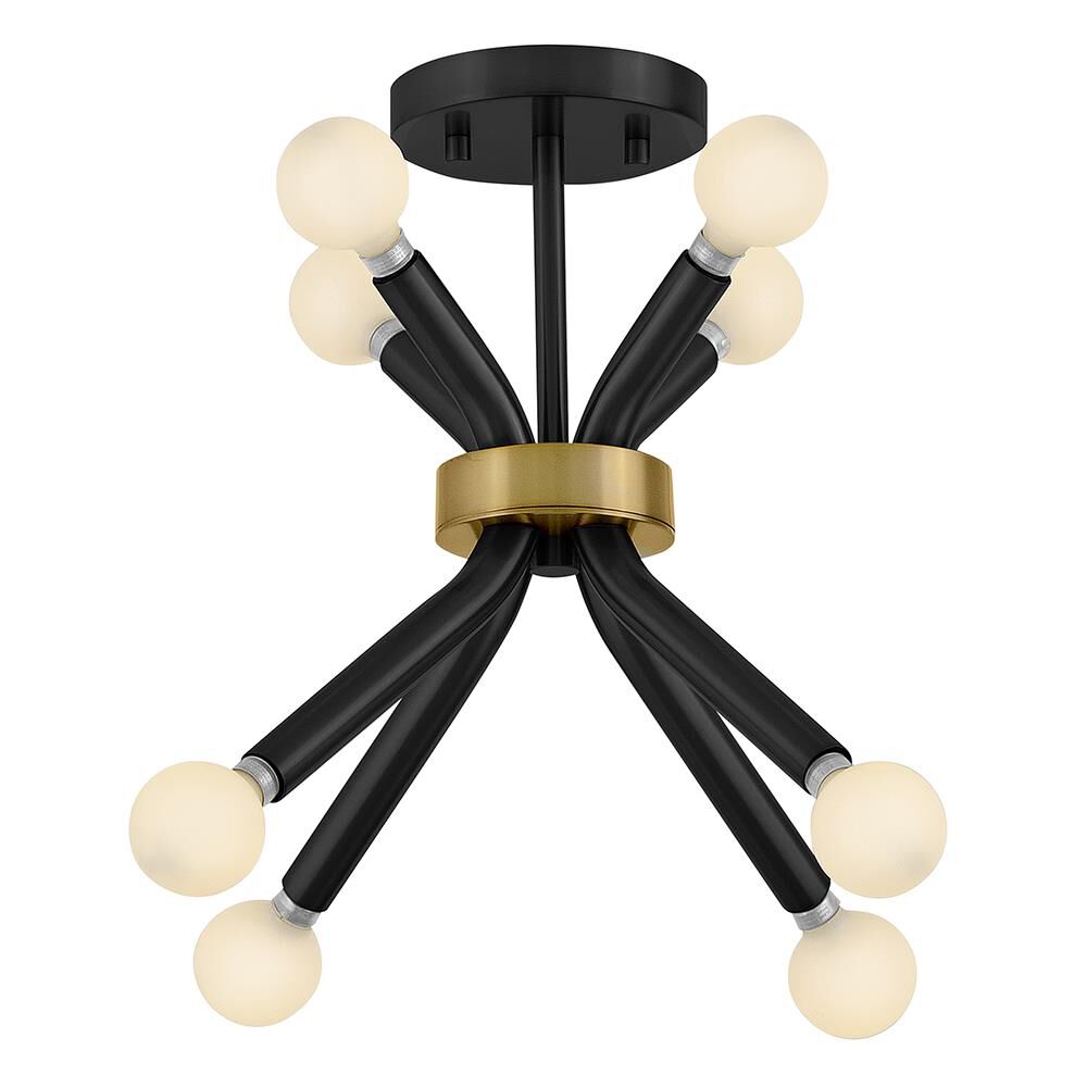 Shown in Black and Lacquered Brass finish