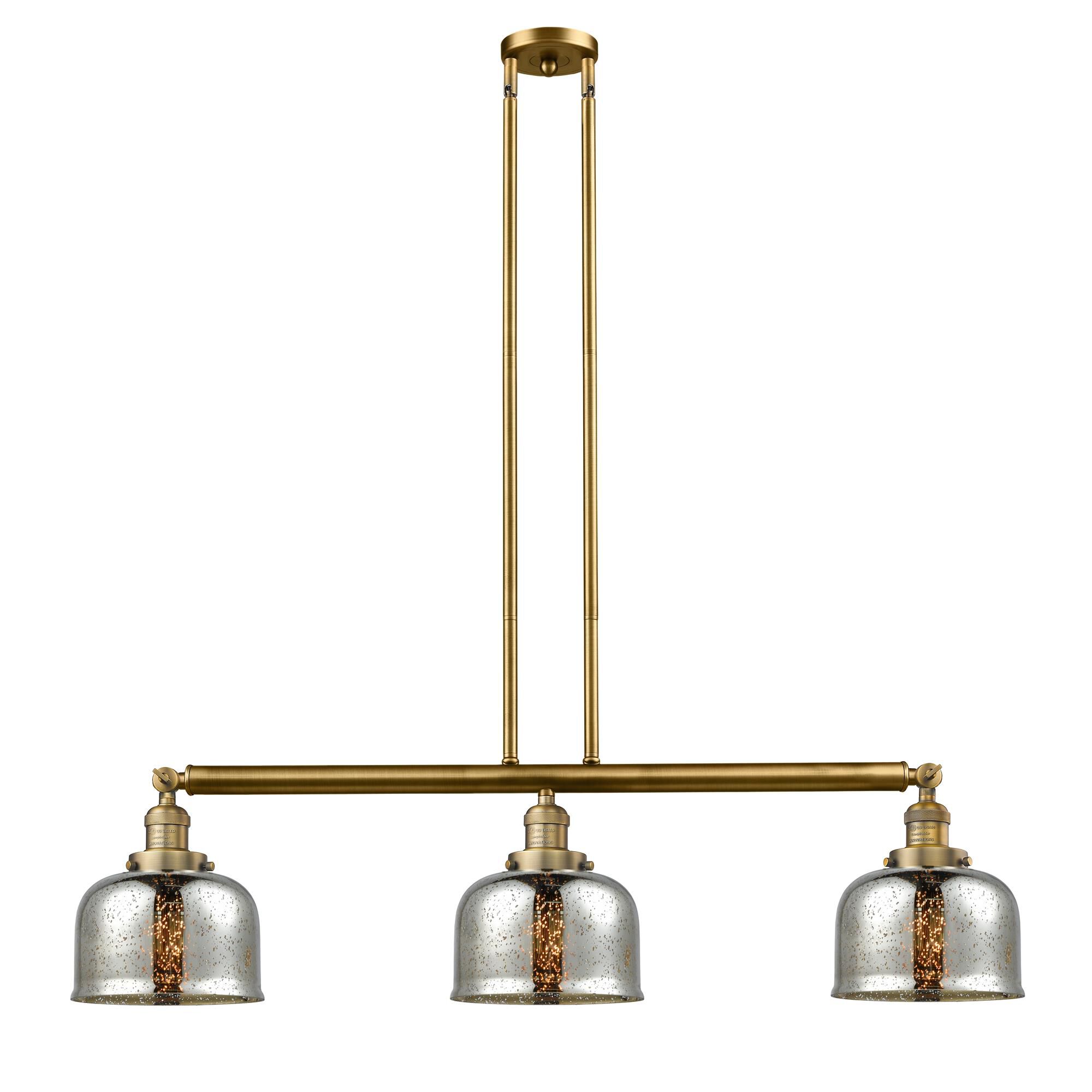 Bruno Marashlian Large Bell 41 Inch 3 Light Linear Suspension Light by Innovations Lighting