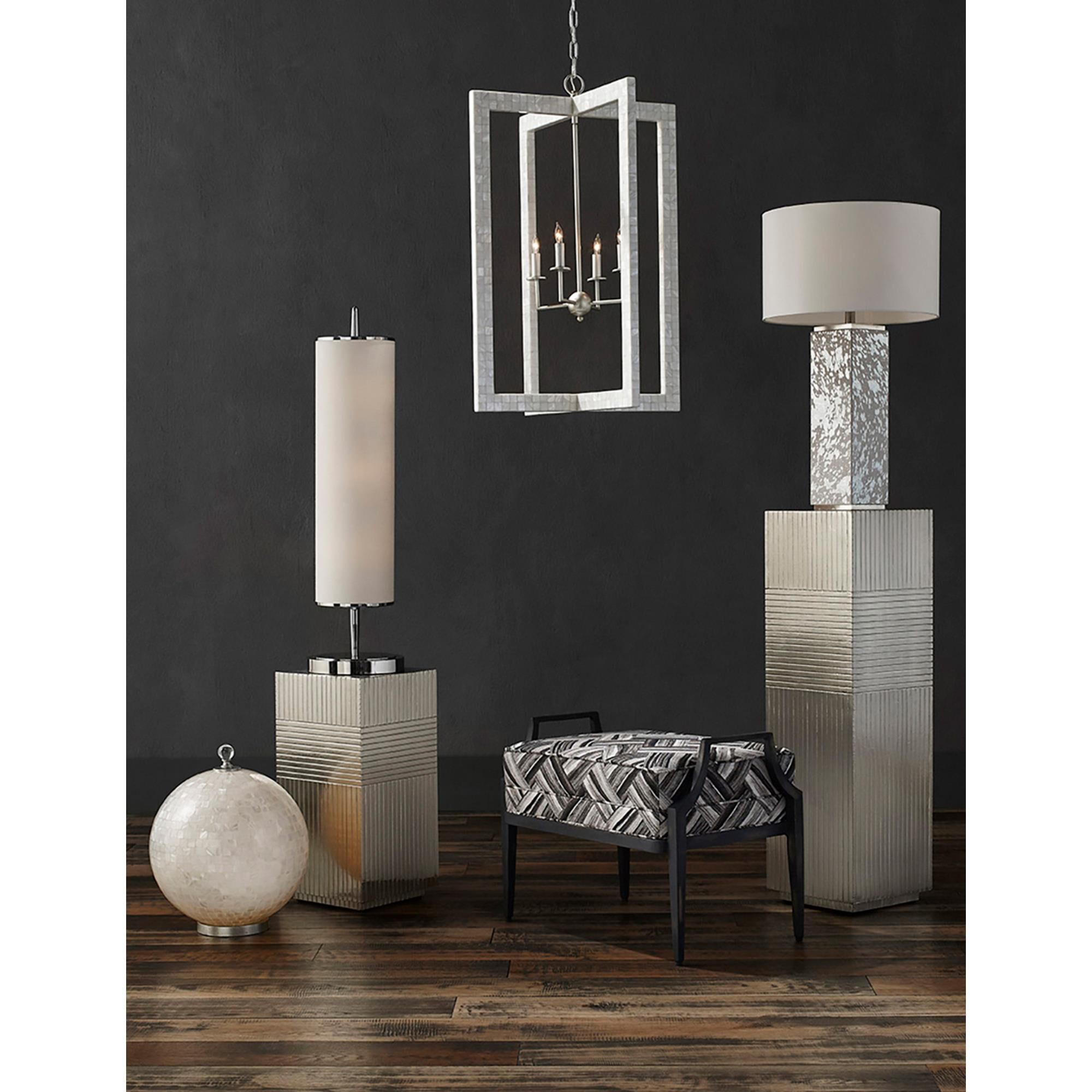 Shown in Mother Of Pearl/Contemporary Silver Leaf finish