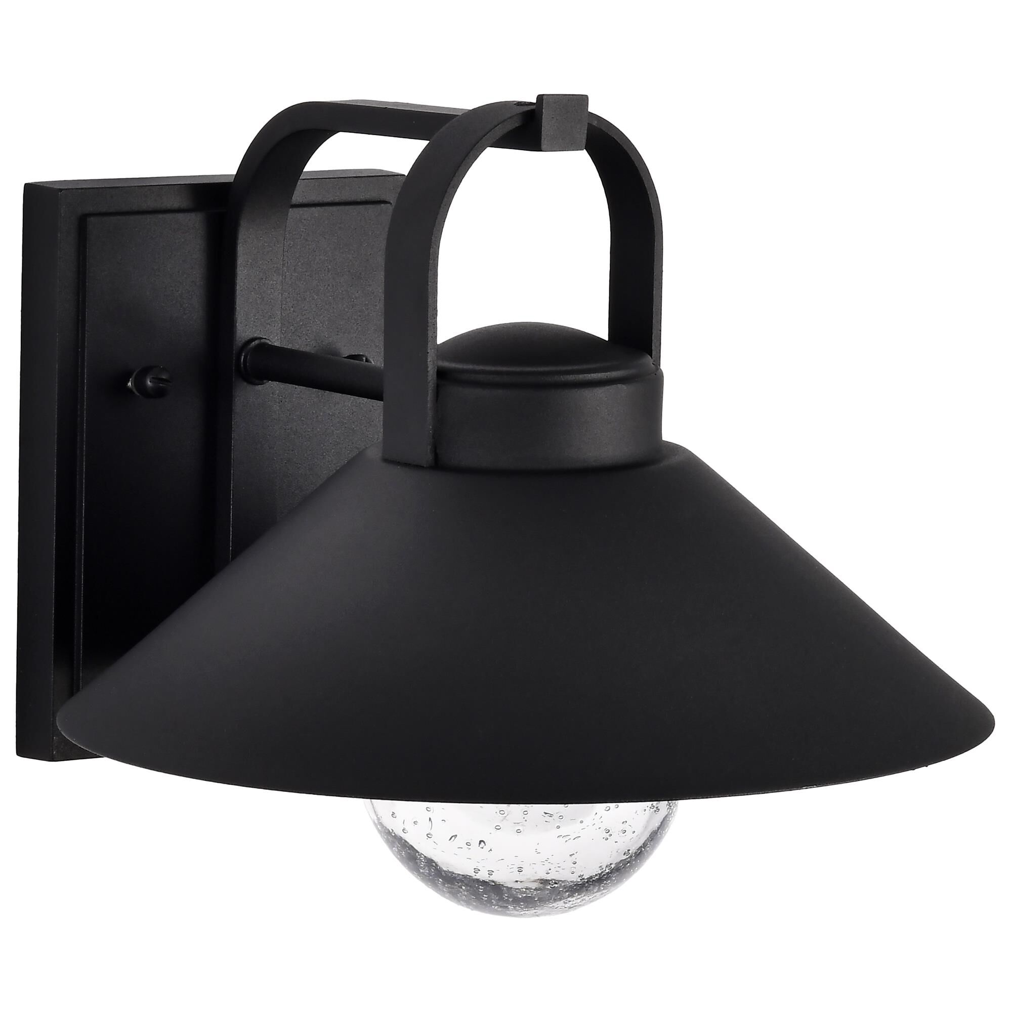 Shown in Black finish and Clear Seeded glass