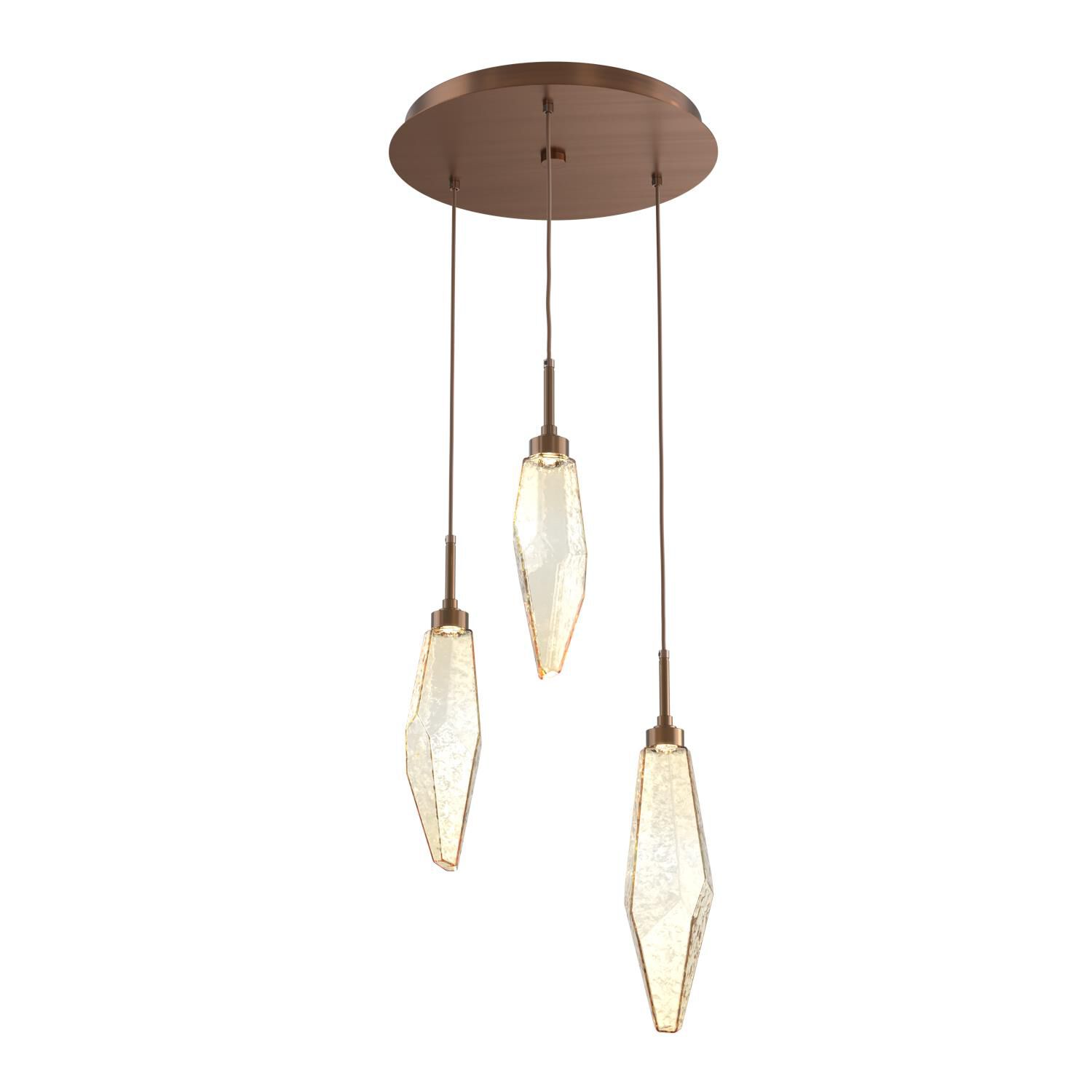 Rock Crystal Multi Light Pendant by Hammerton Studio