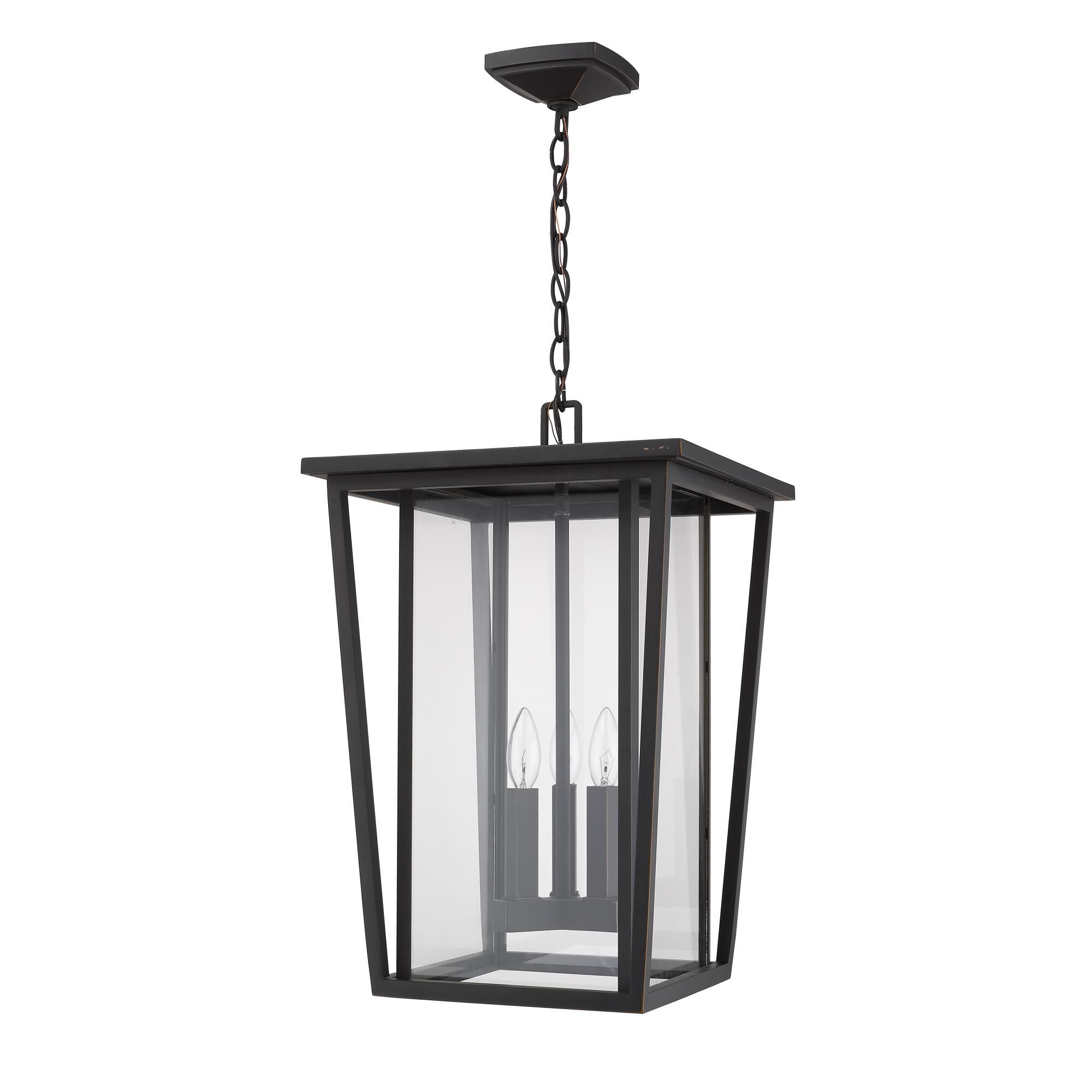 Shown in Oil Rubbed Bronze finish and Glass shade
