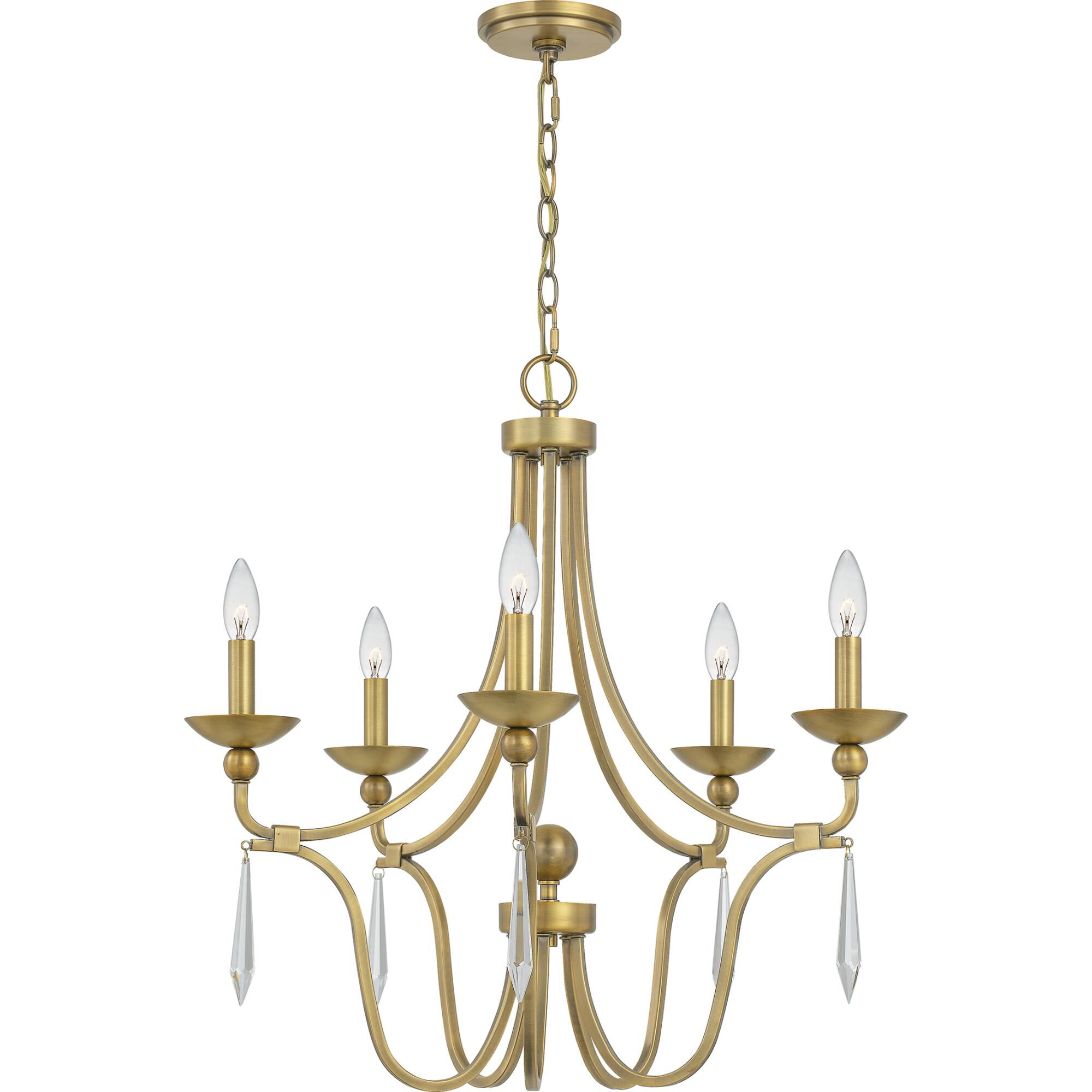 25 Inch 5 Light Chandelier by Quoizel
