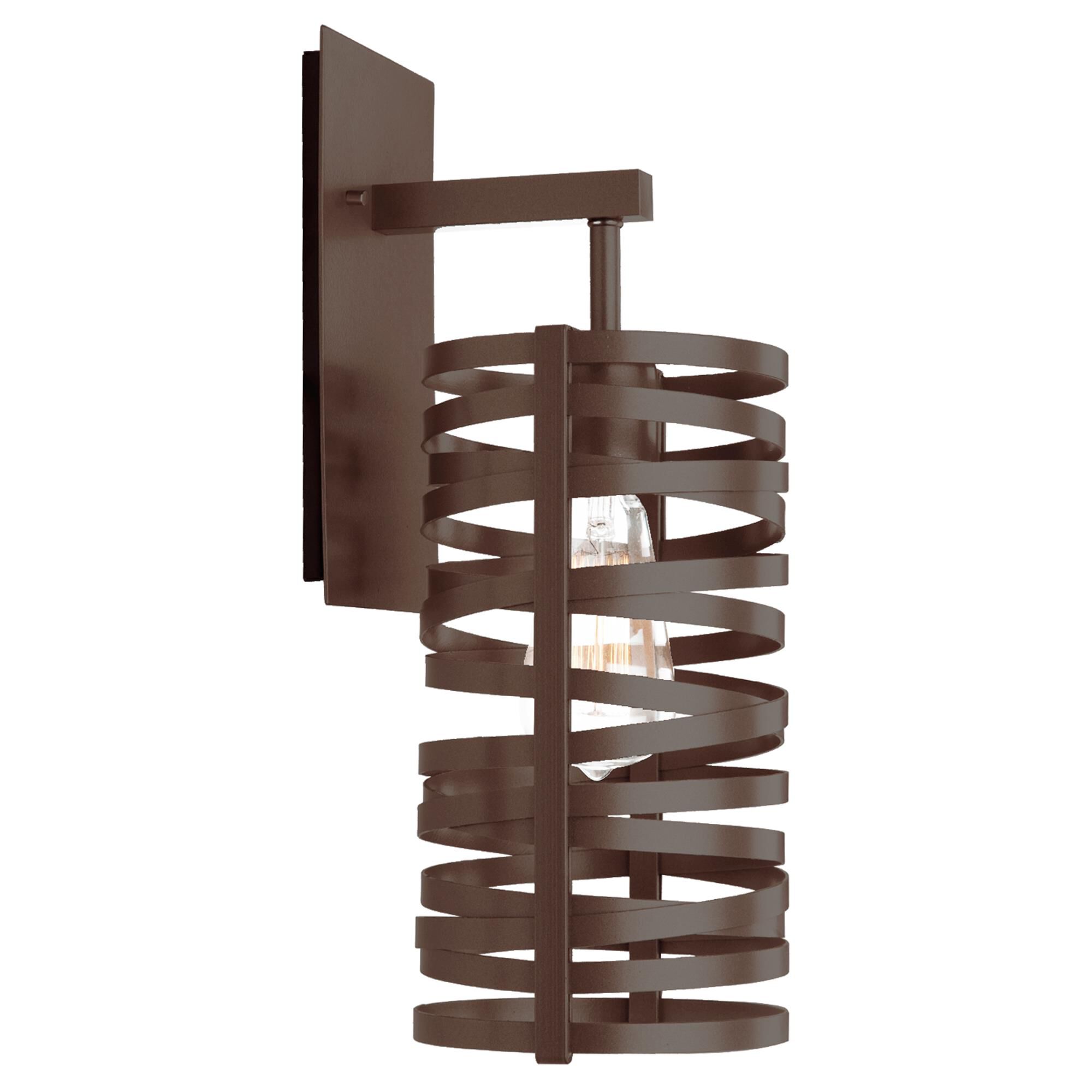 Shown in Flat Bronze finish and No Glass glass