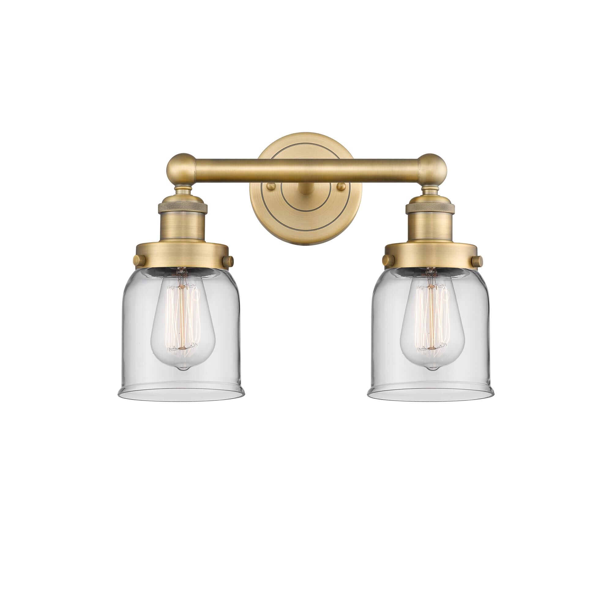 Shown in Brushed Brass finish and Clear glass