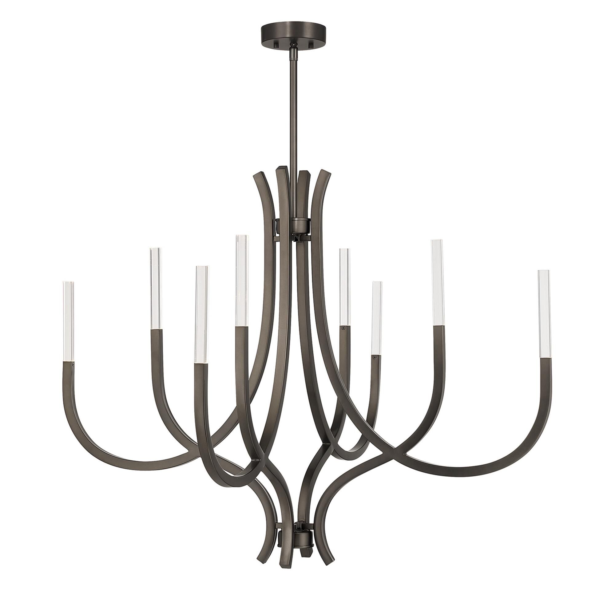 Shown in Mediterranean Bronze finish and Clear Rectangular glass