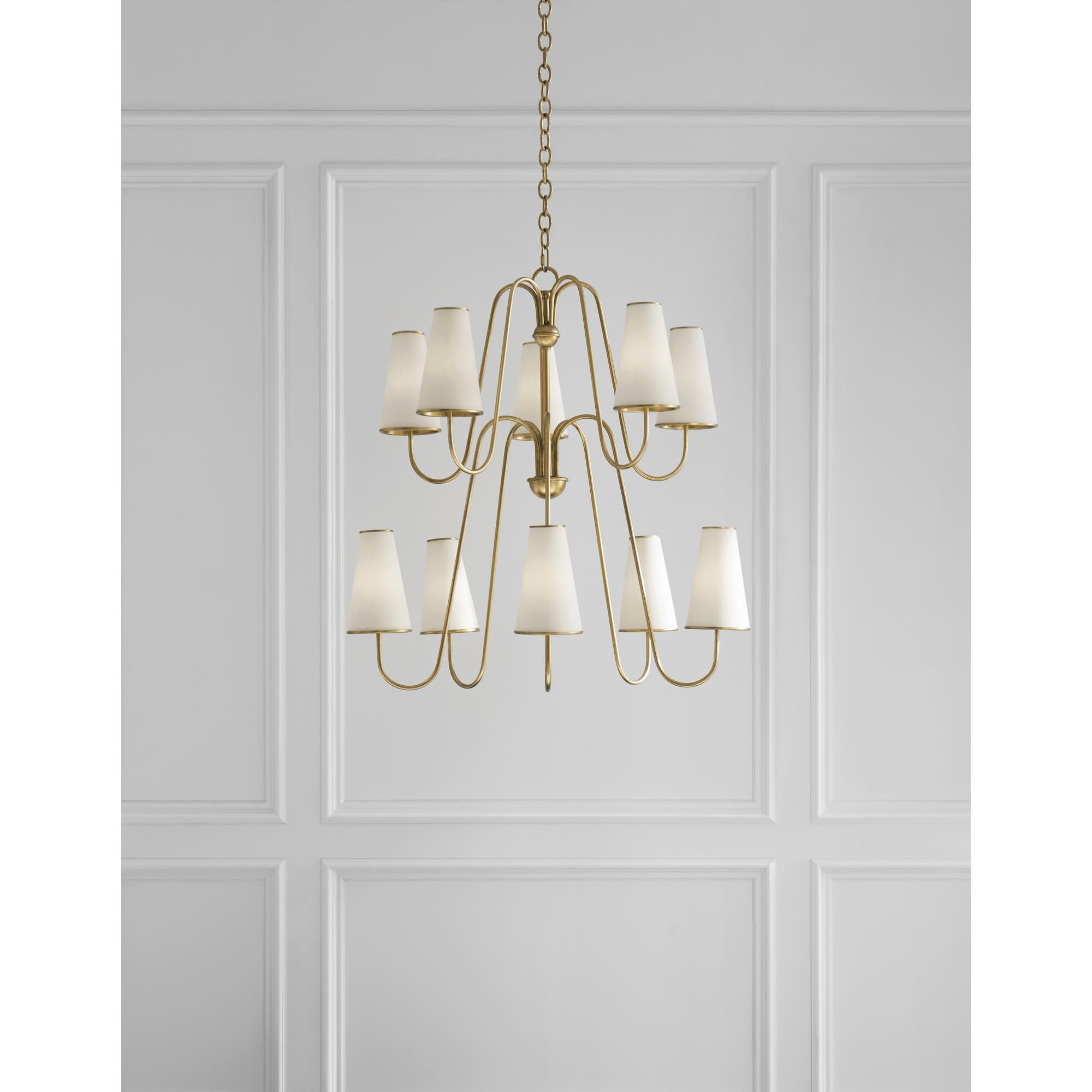 Shown in Gild finish and Linen shade