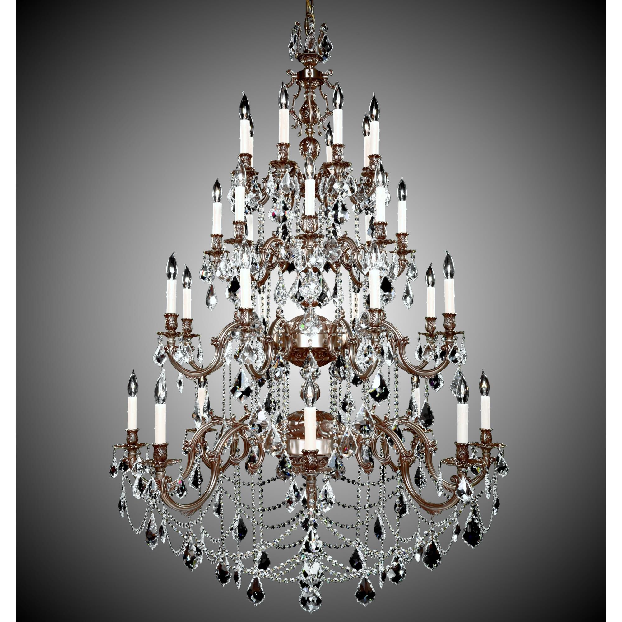 Rosetta 32 Light Chandelier by American Brass and Crystal