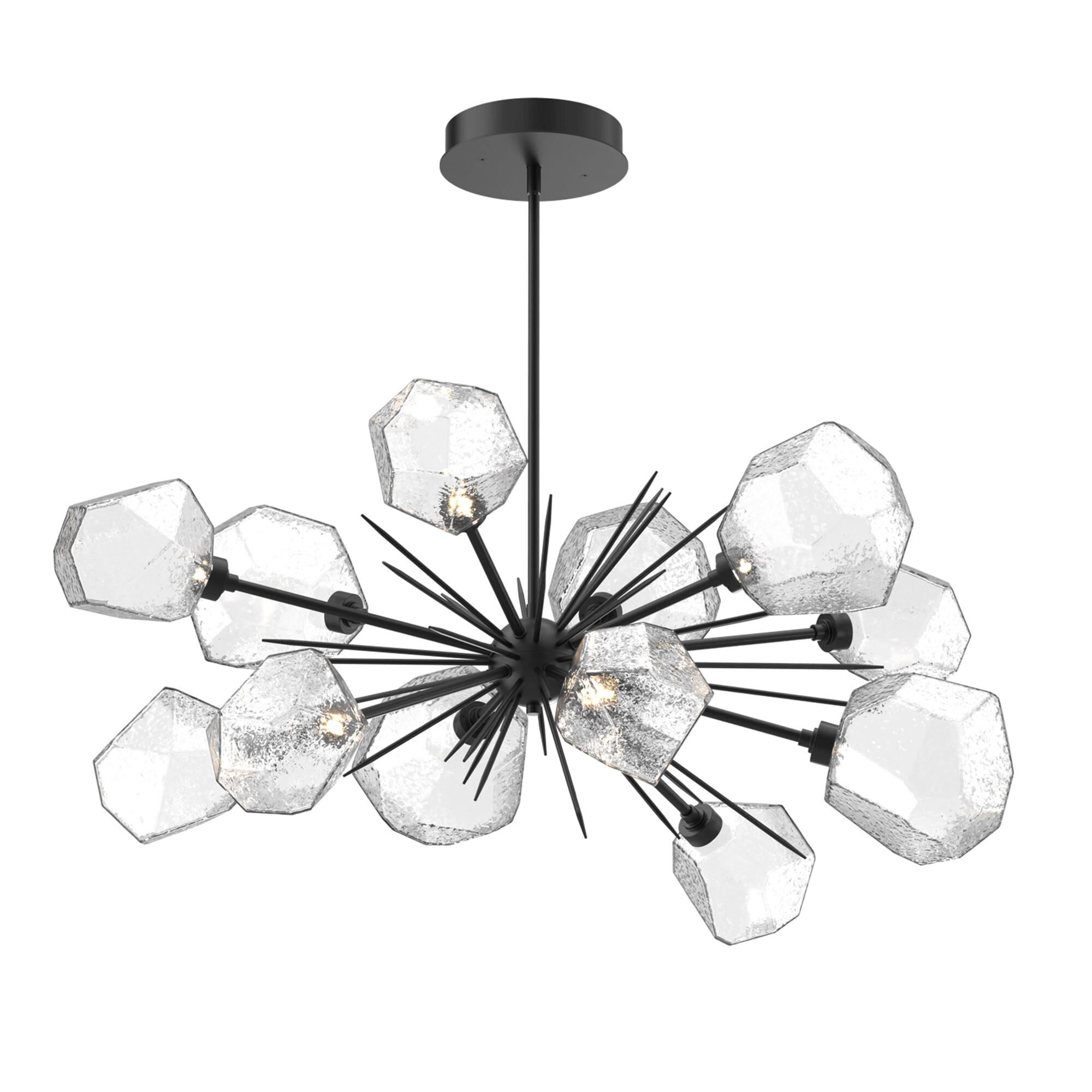 Shown in Matte Black finish and Clear glass