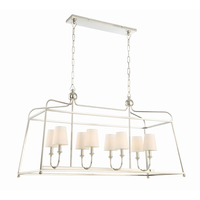 Libby Langdon Sylvan 42 Inch 8 Light Linear Suspension Light by Crystorama