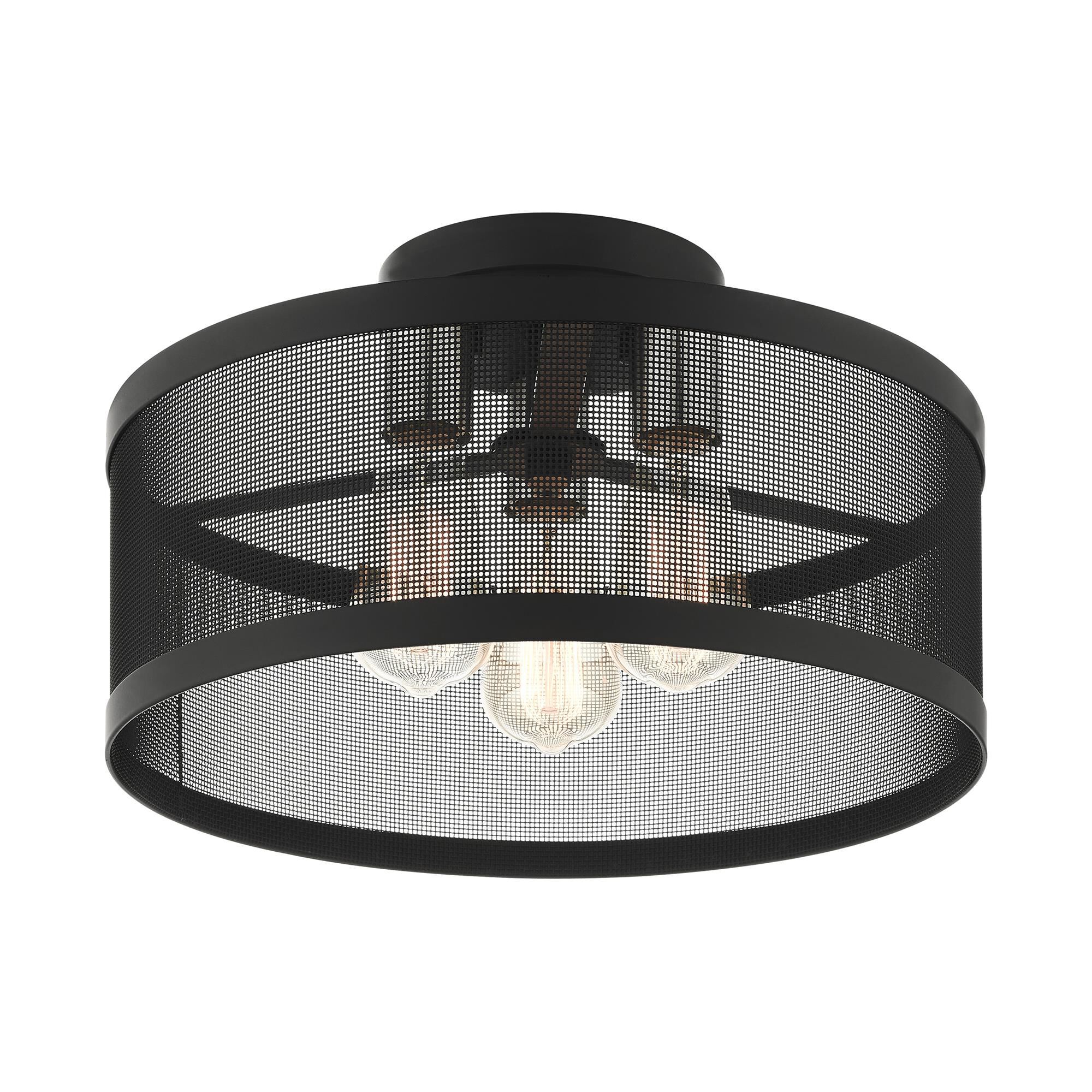 Industro 3 Light Semi Flush Mount by Livex Lighting