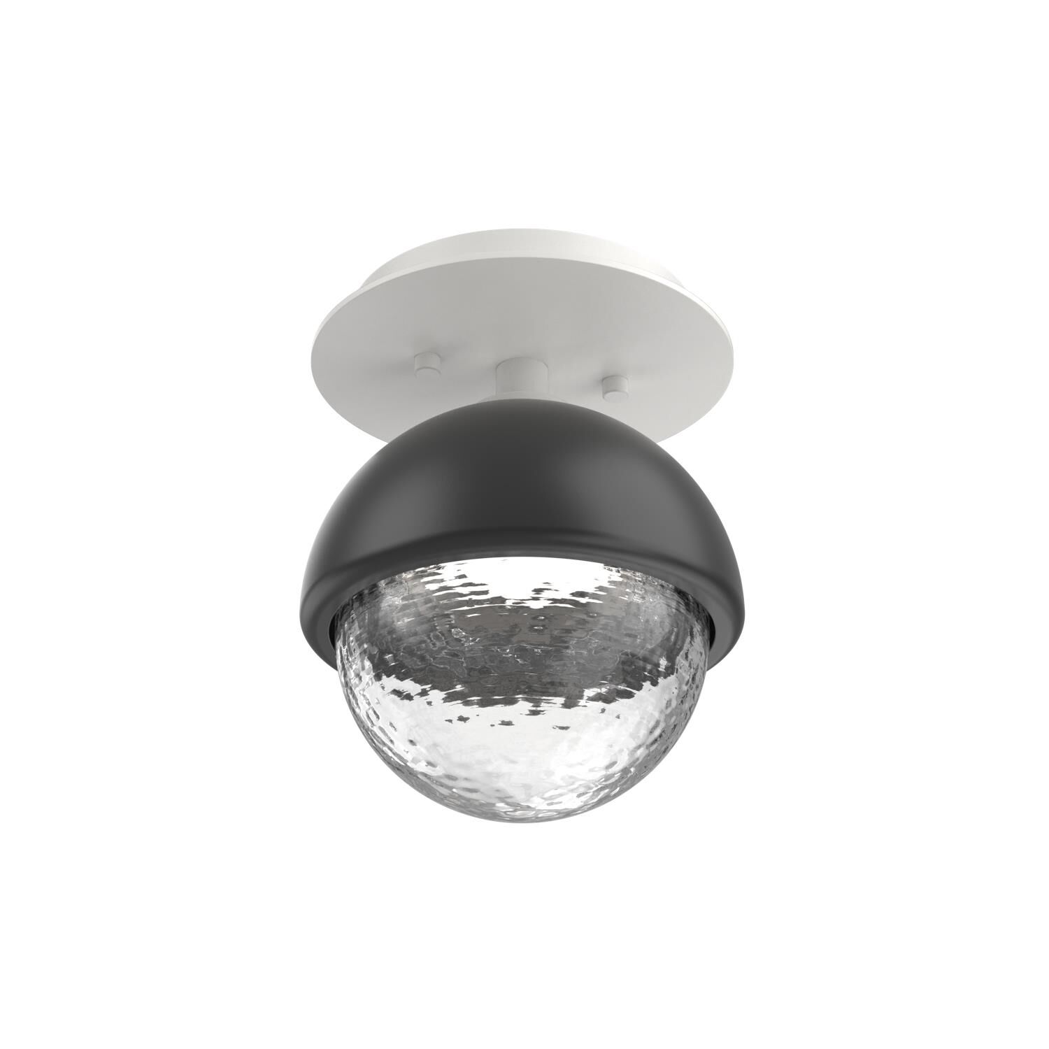 Shown in Salt White finish and Clear glass and Matte Black accent