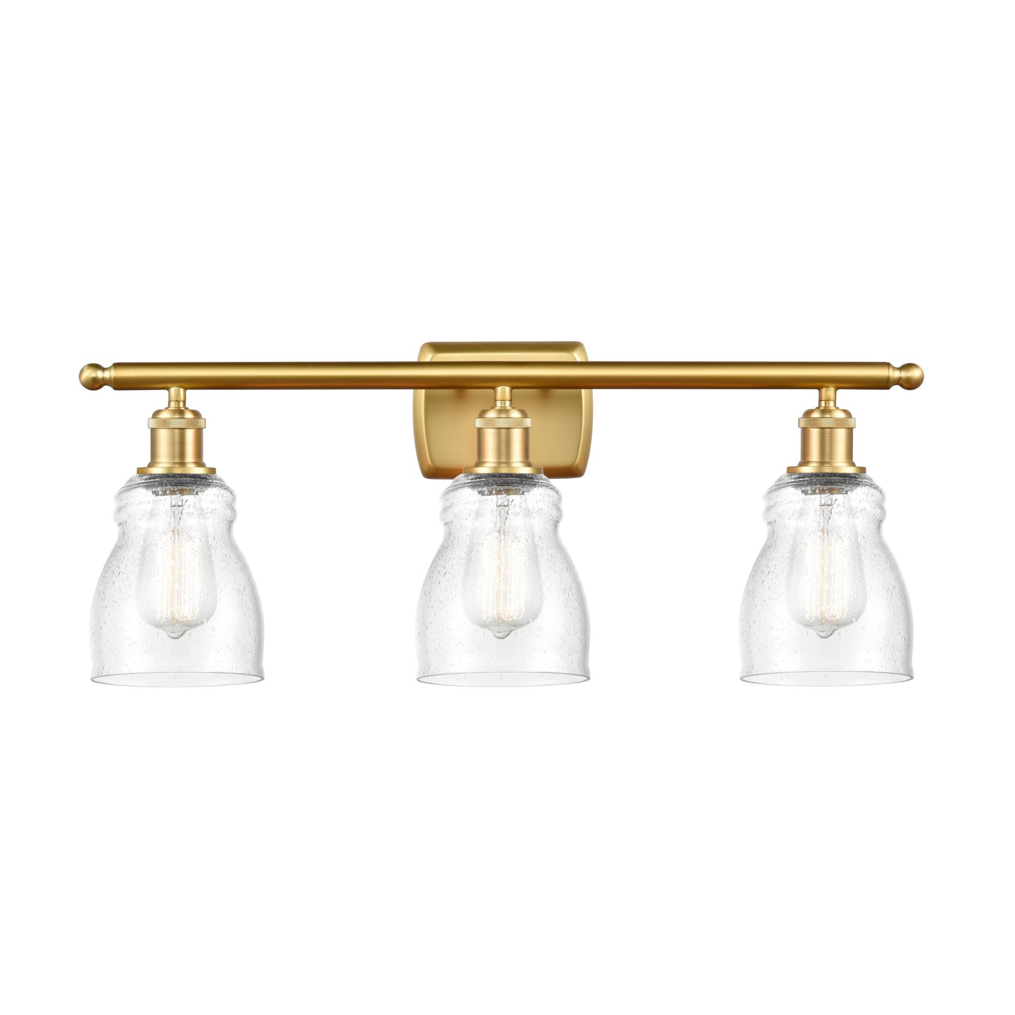 Shown in Satin Gold finish and Seedy Ellery glass