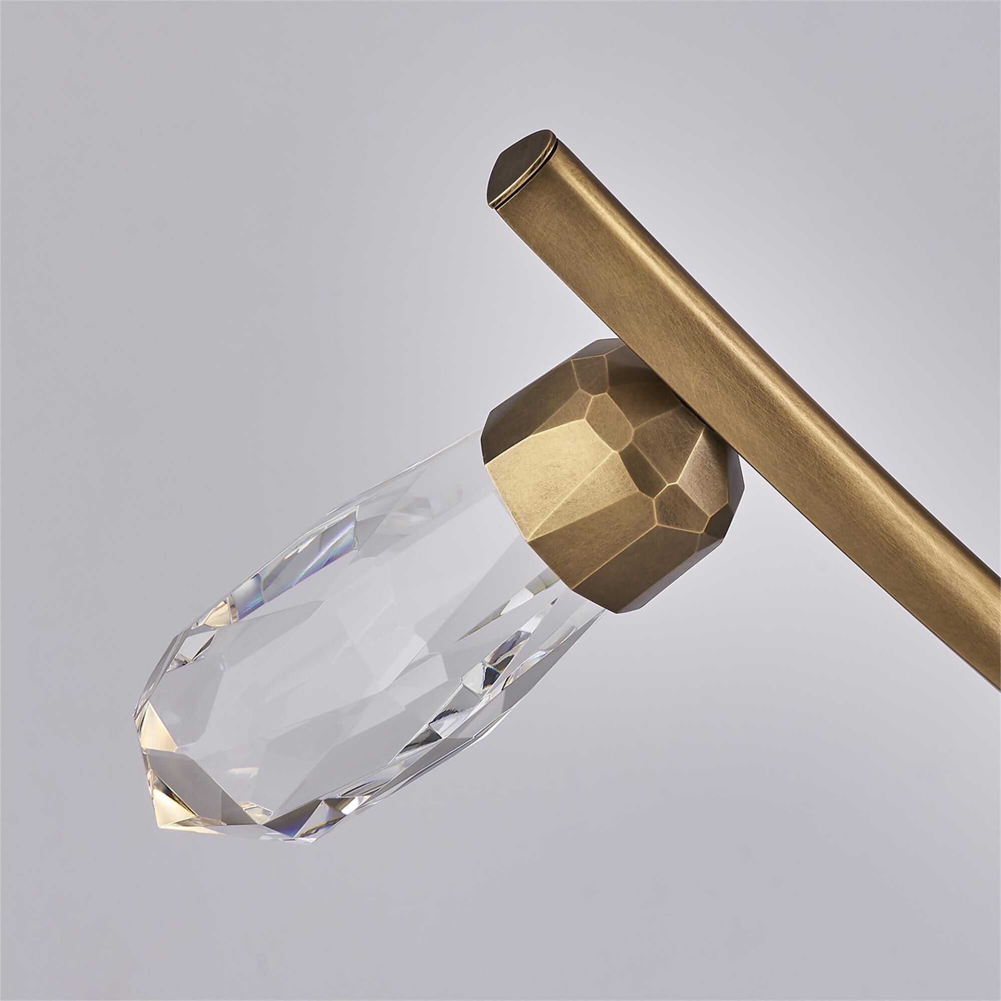 Shown in True Brass finish and Firenze Clear crystal