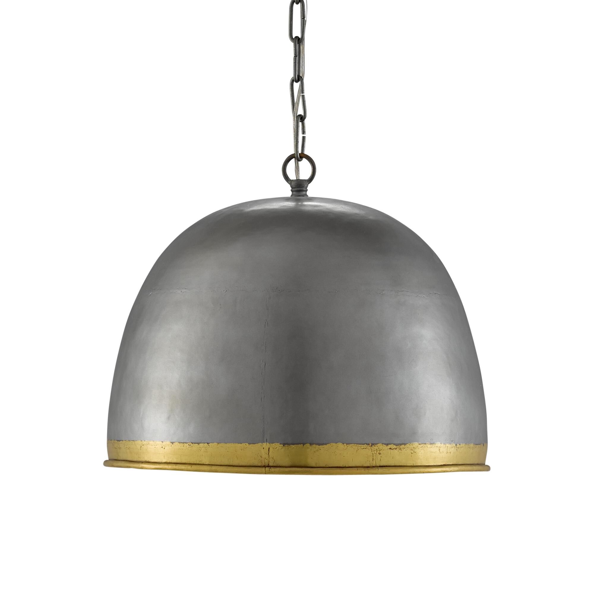 Shown in Pewter - Polished Brass finish
