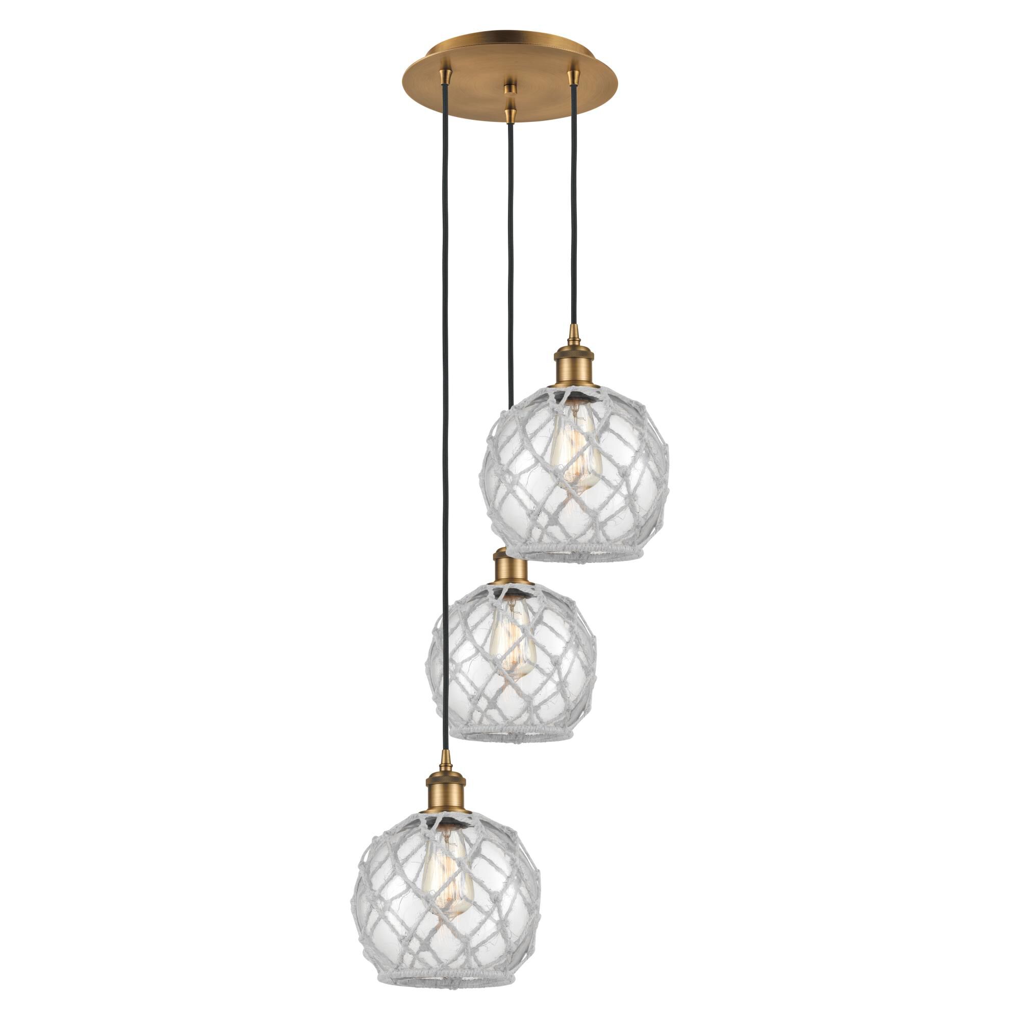 Bruno Marashlian Farmhouse Rope 15 Inch Multi Light Pendant by Innovations Lighting