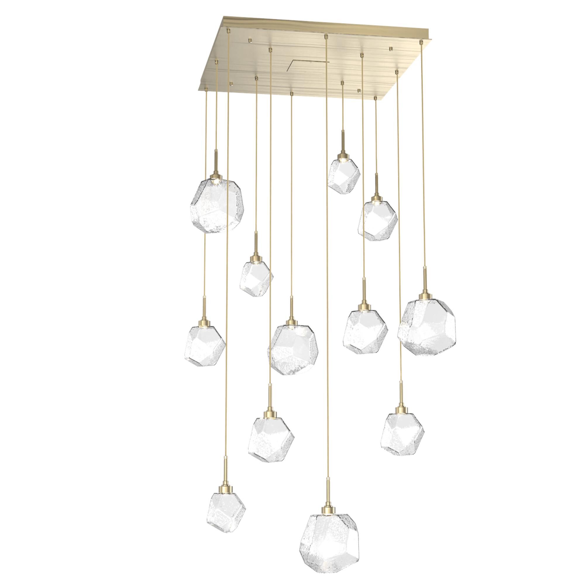 Shown in Novel Brass finish and Clear glass