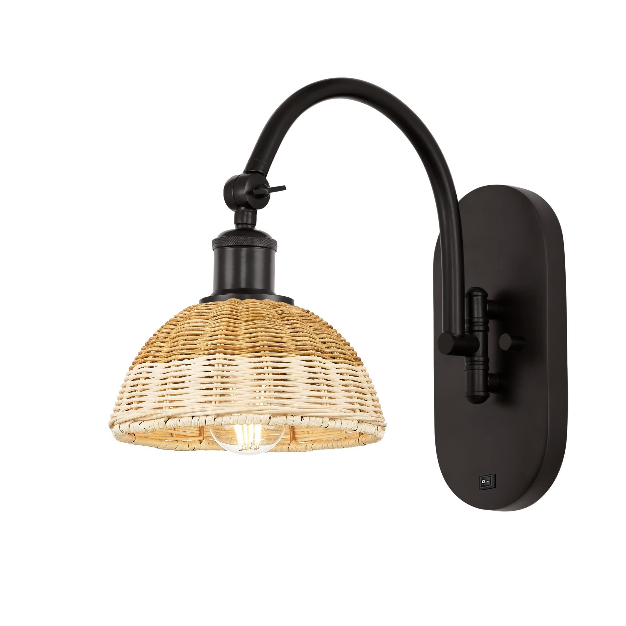 Bruno Marashlian Bristol Natural II 8 Inch Wall Swing Lamp by Innovations Lighting