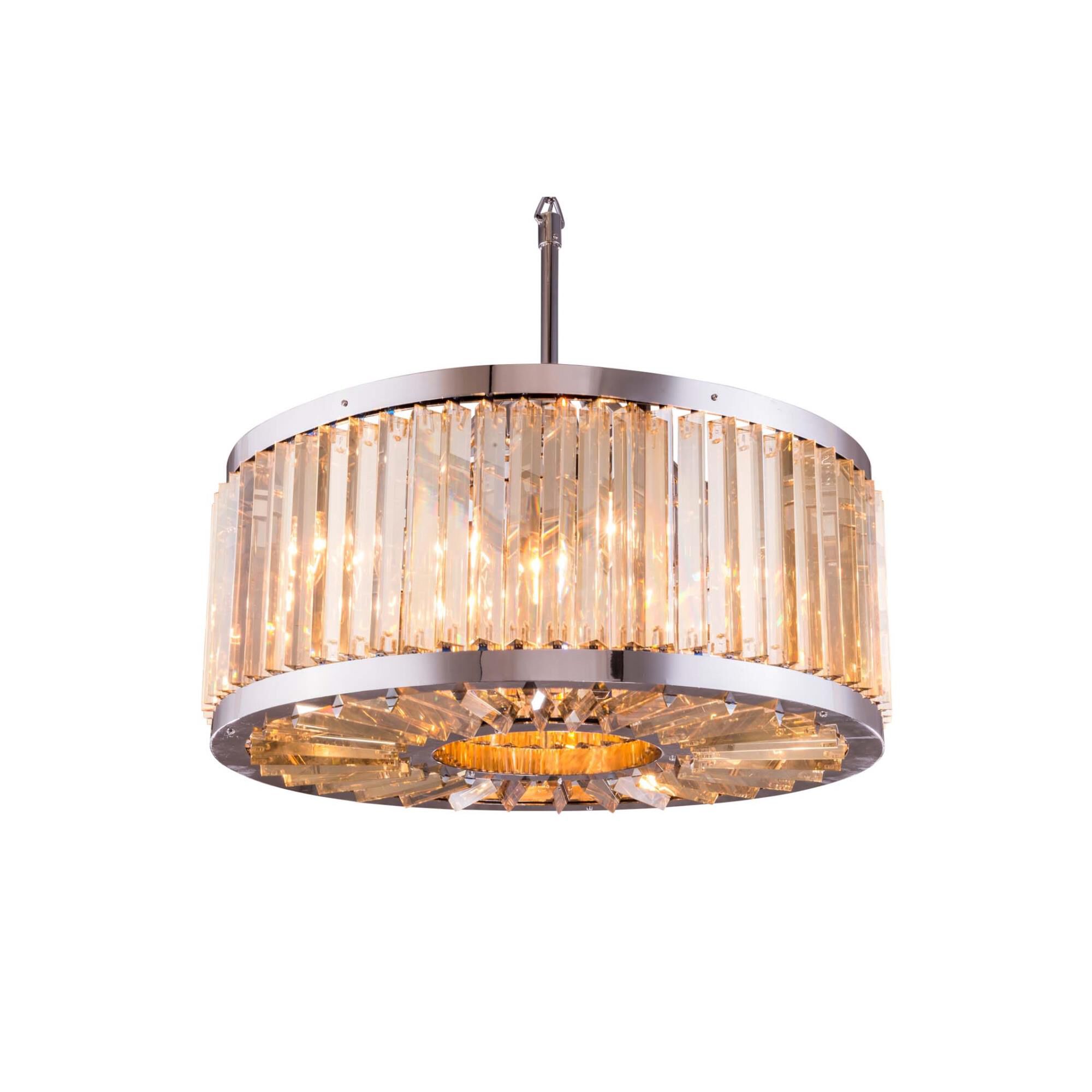 Shown in Polished Nickel finish and Royal Cut crystal and Golden Teak (Smoky) accent