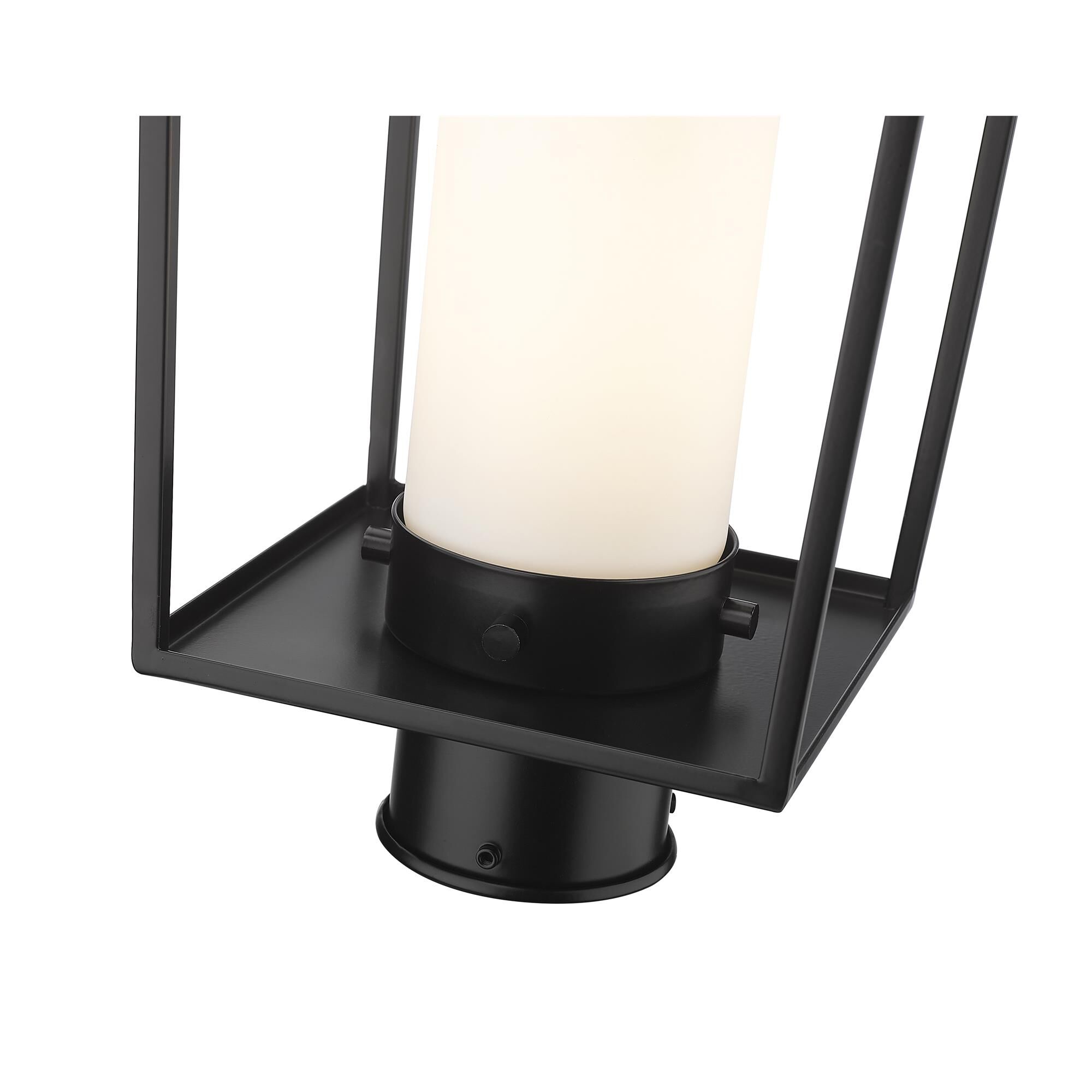 Shown in Black finish and Glass shade