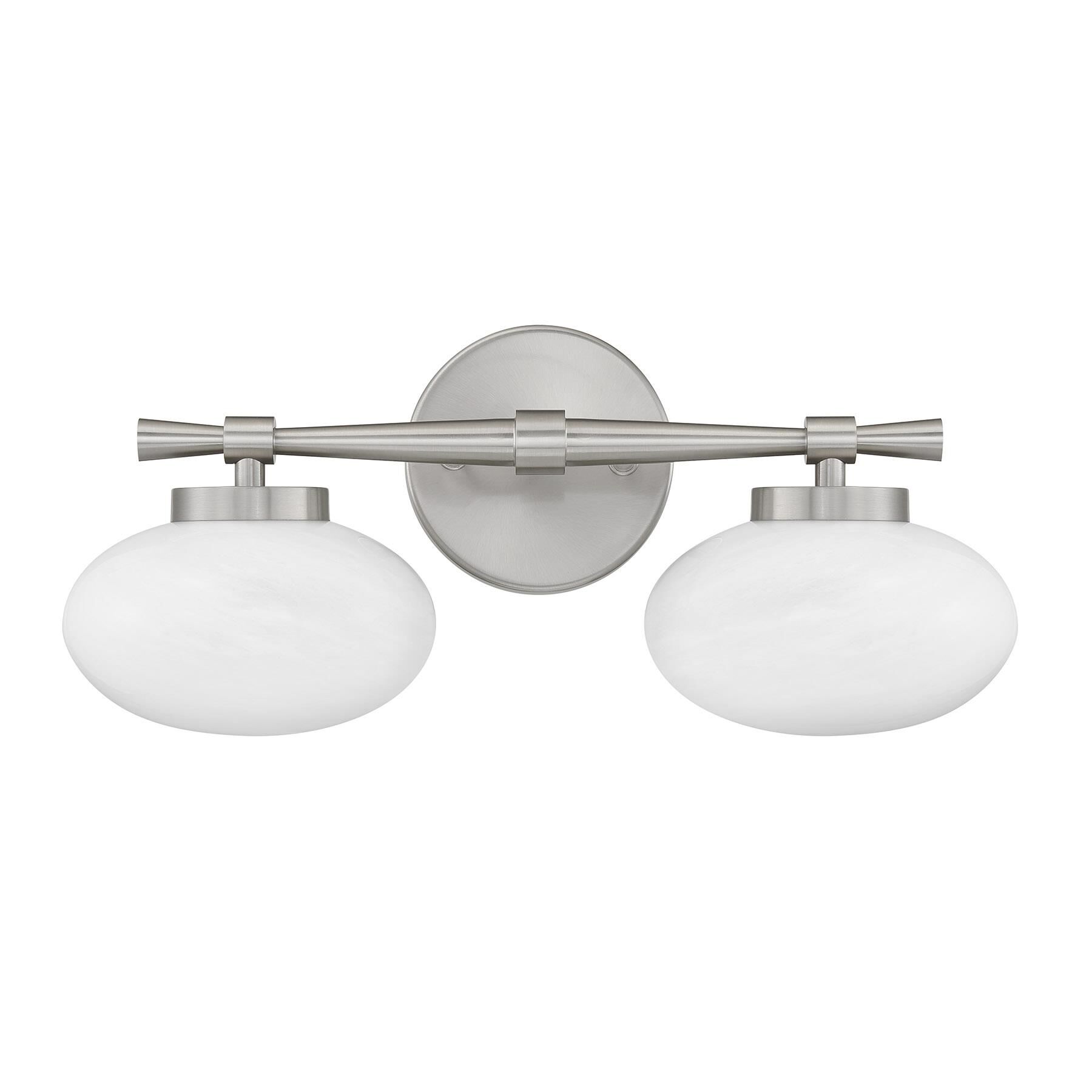 Shown in Satin Nickel finish and Strie shade