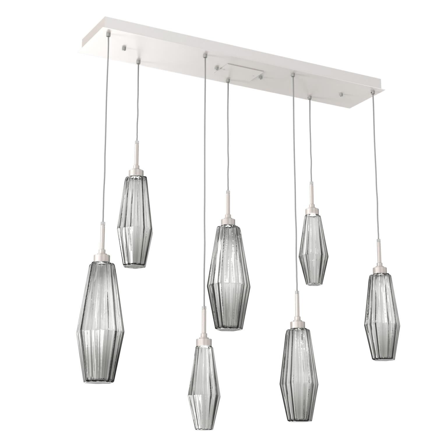 Shown in Metallic Beige Silver finish and Optic Rib Smoke glass