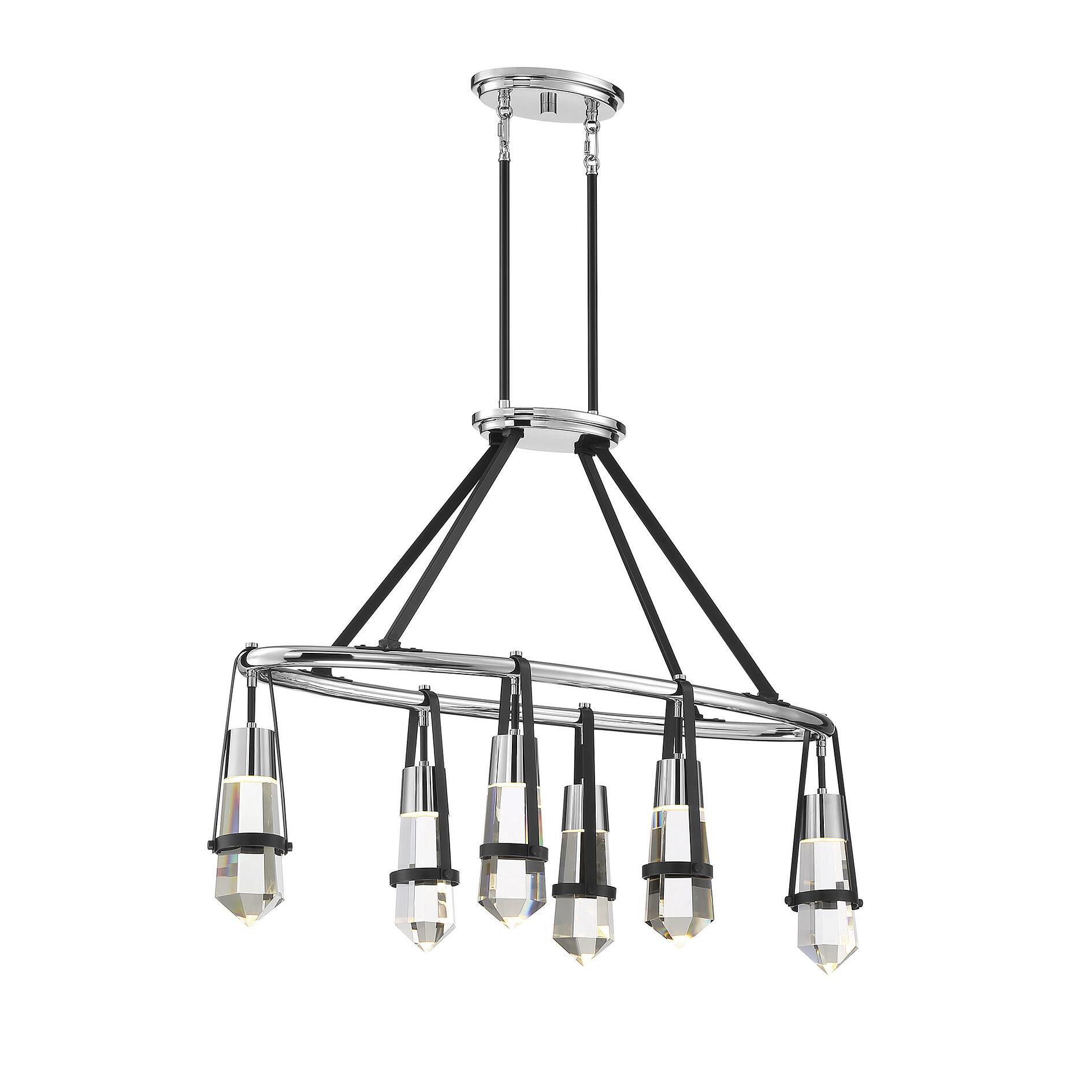 Denali 36 Inch 6 Light LED Linear Suspension Light by Savoy House