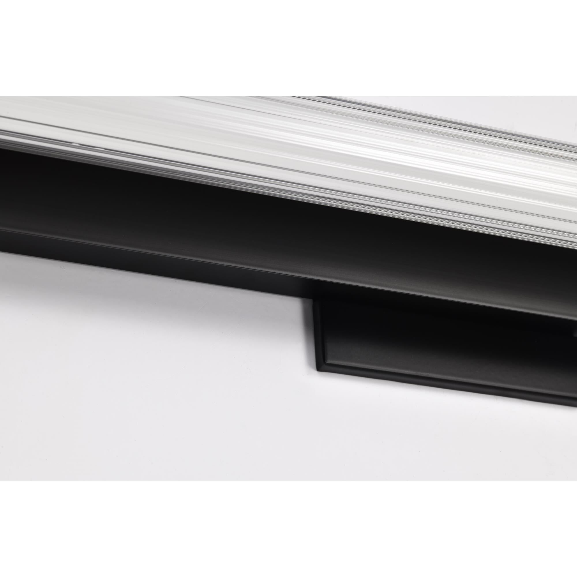 Shown in Black finish and Clear glass