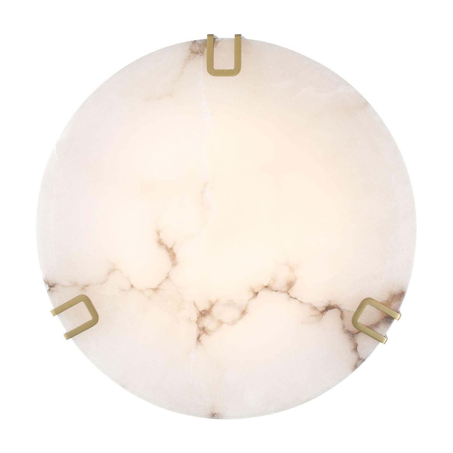 Shown in Gold finish and Alabaster glass