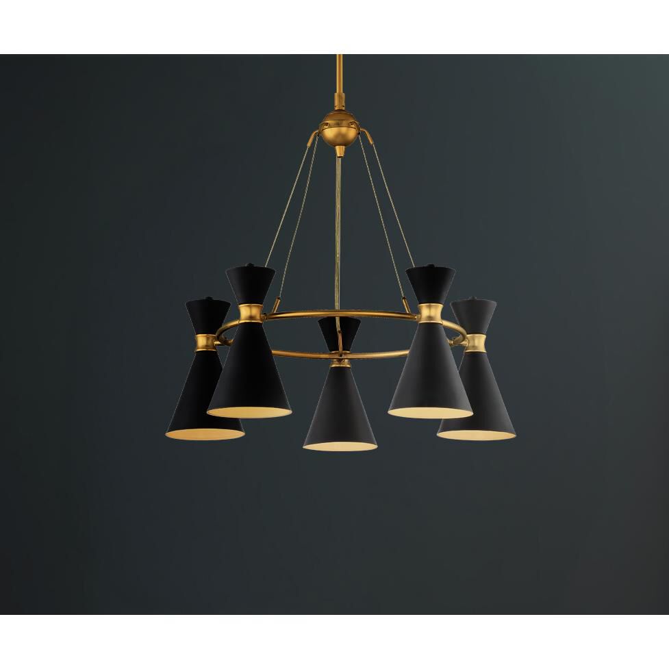 Conic 26 Inch 5 Light Chandelier by Kovacs
