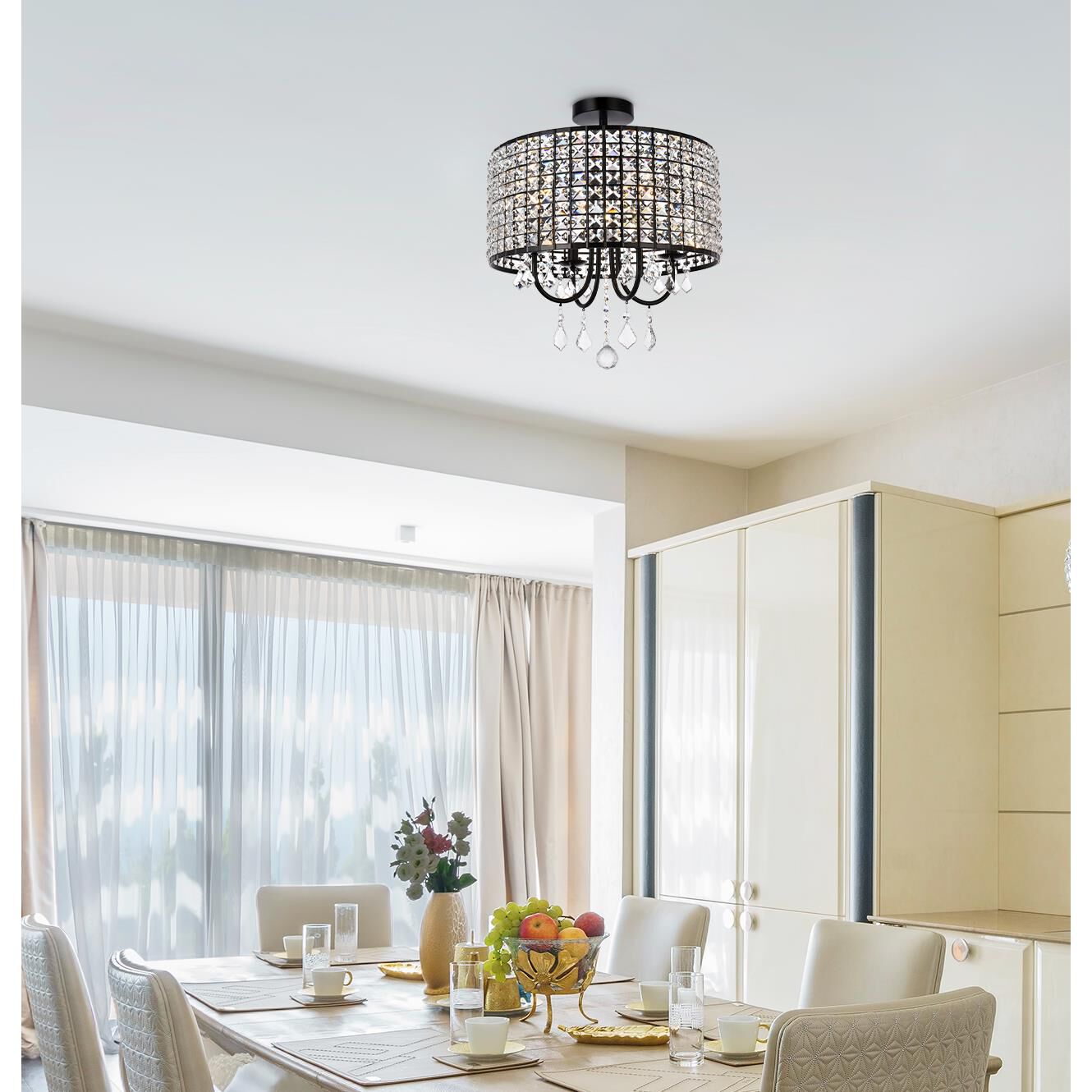 Elise Semi Flush Mount by Elegant Lighting