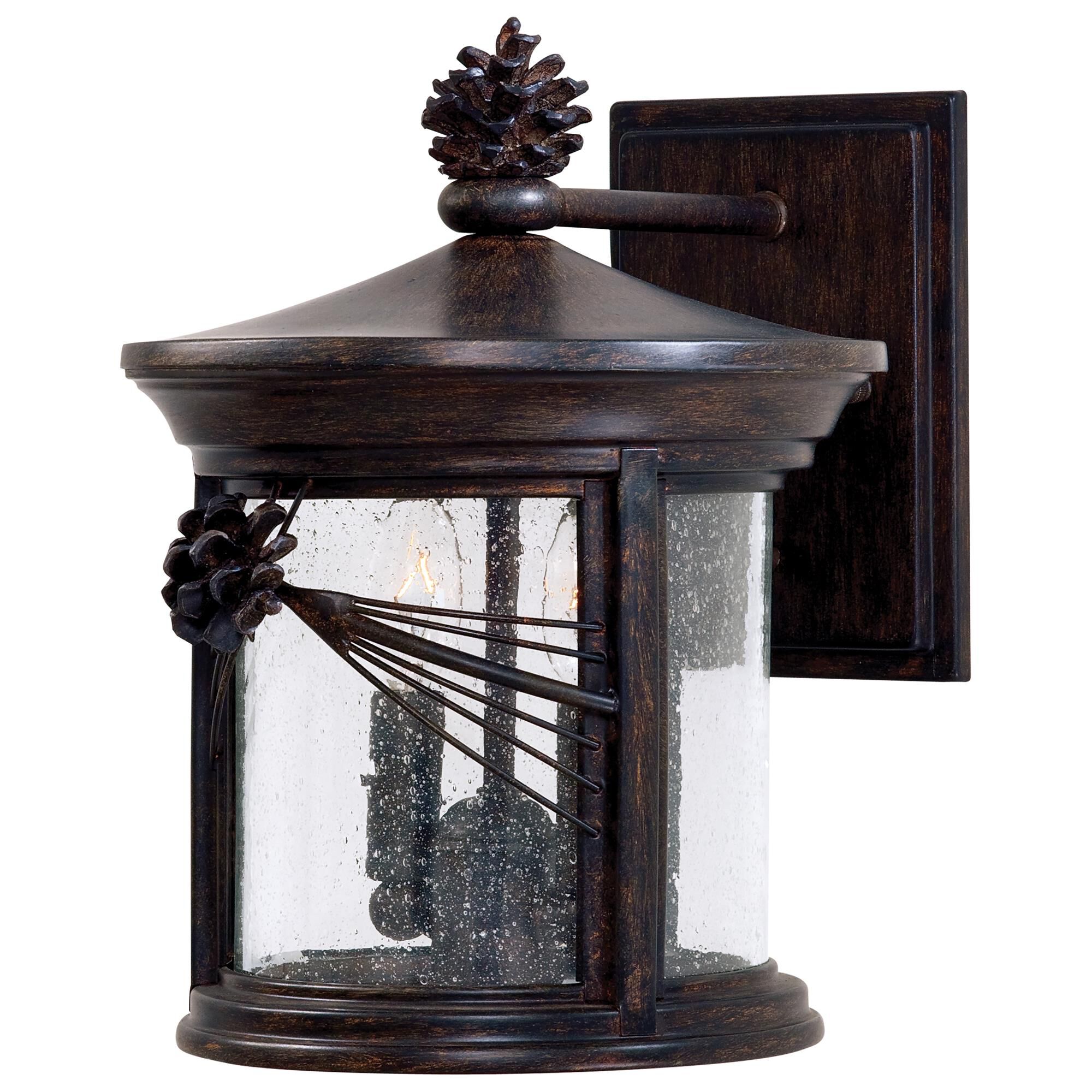 Shown in Iron Oxide finish and Seedy glass
