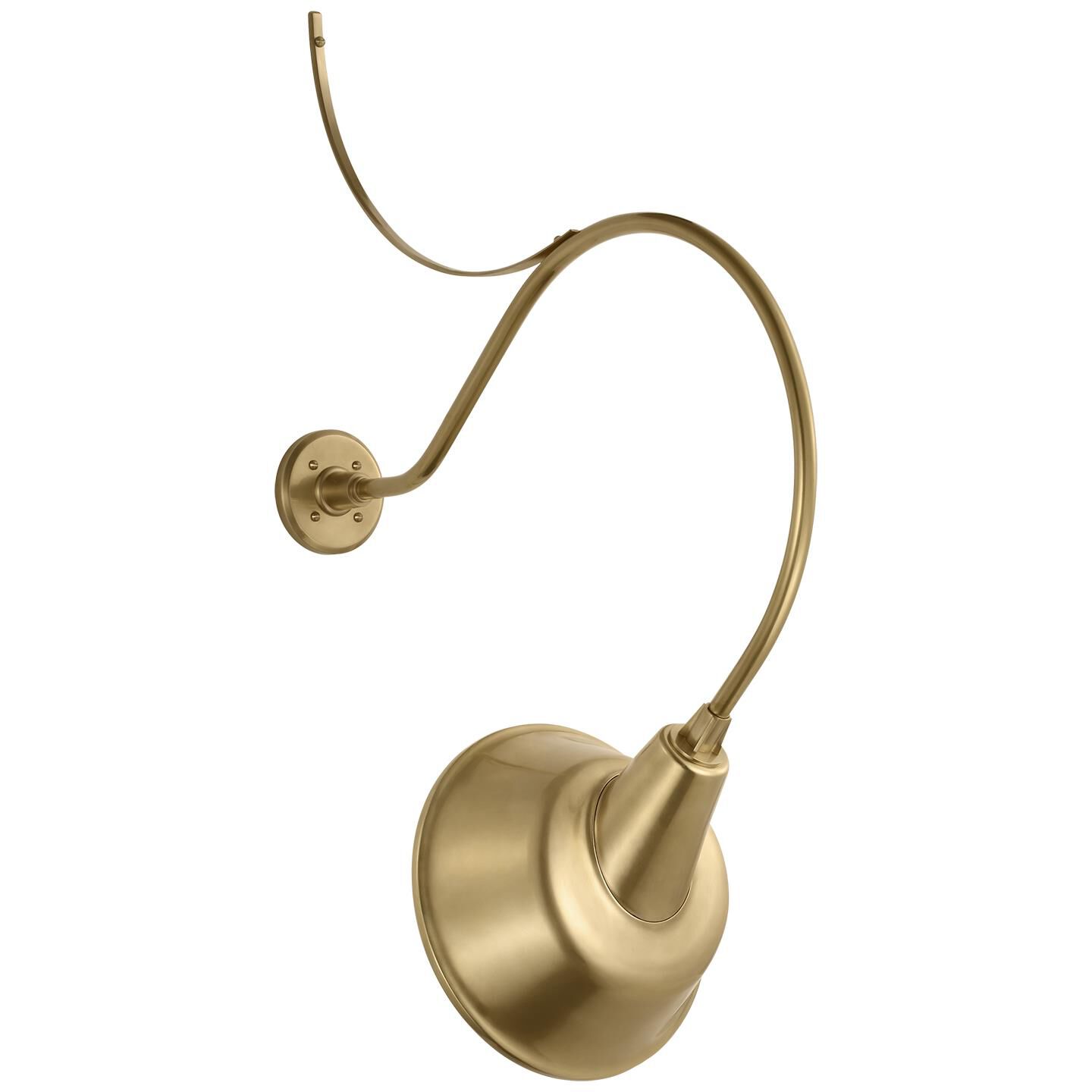 Shown in Hand-Rubbed Antique Brass finish and Gold shade
