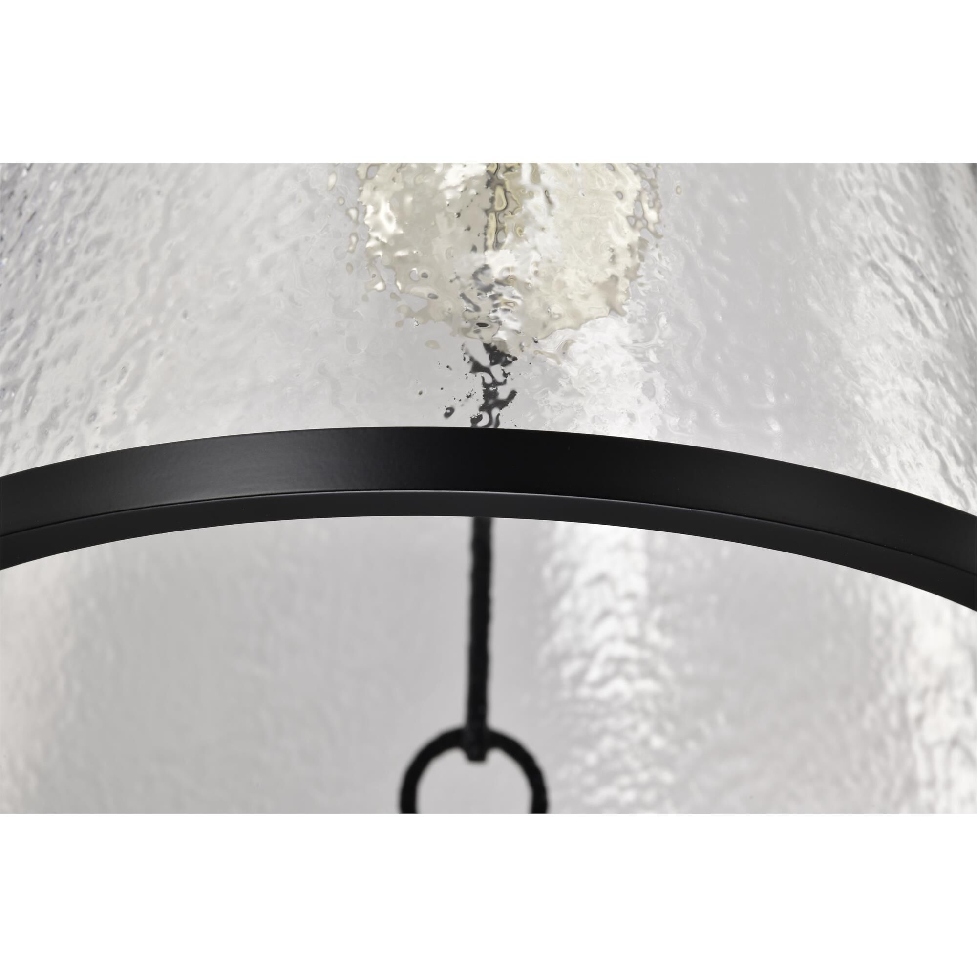 Shown in Black finish and Hammered glass