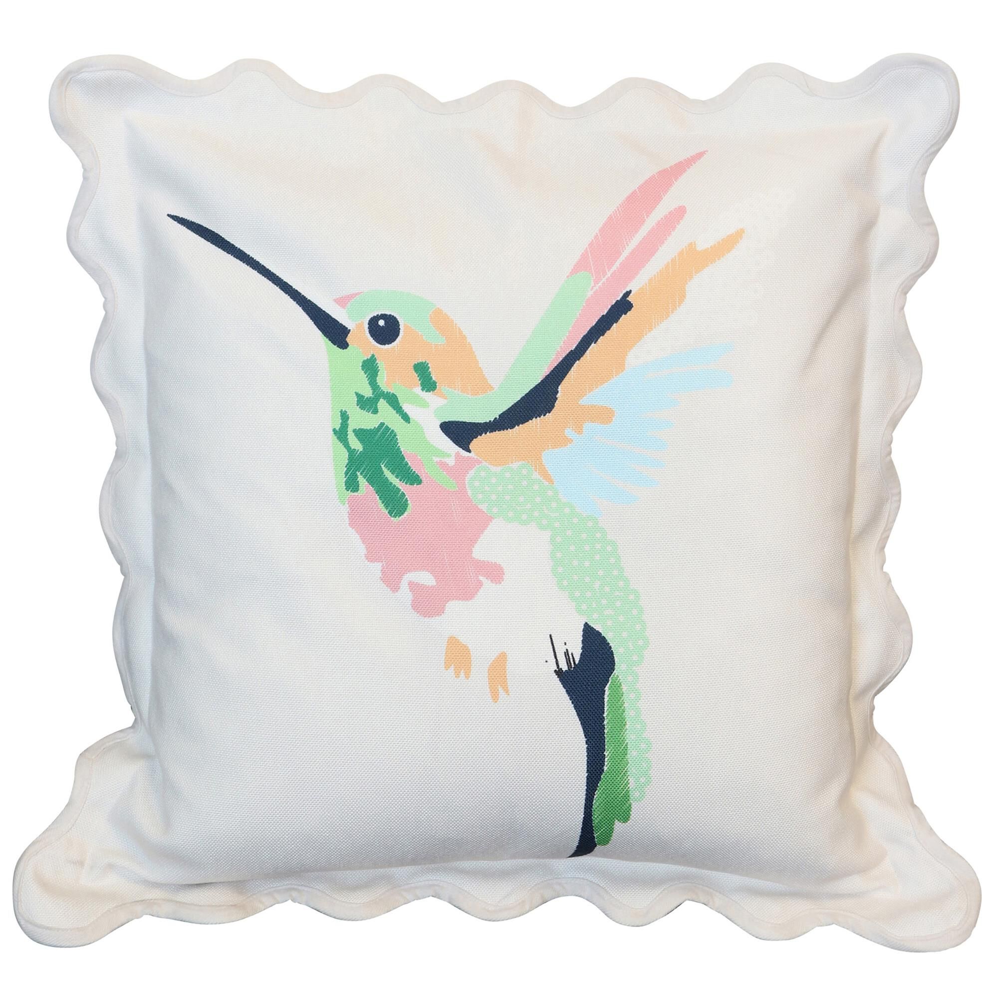Tamara Day Hummingbird 22 Inch Decorative Pillow by Stylecraft