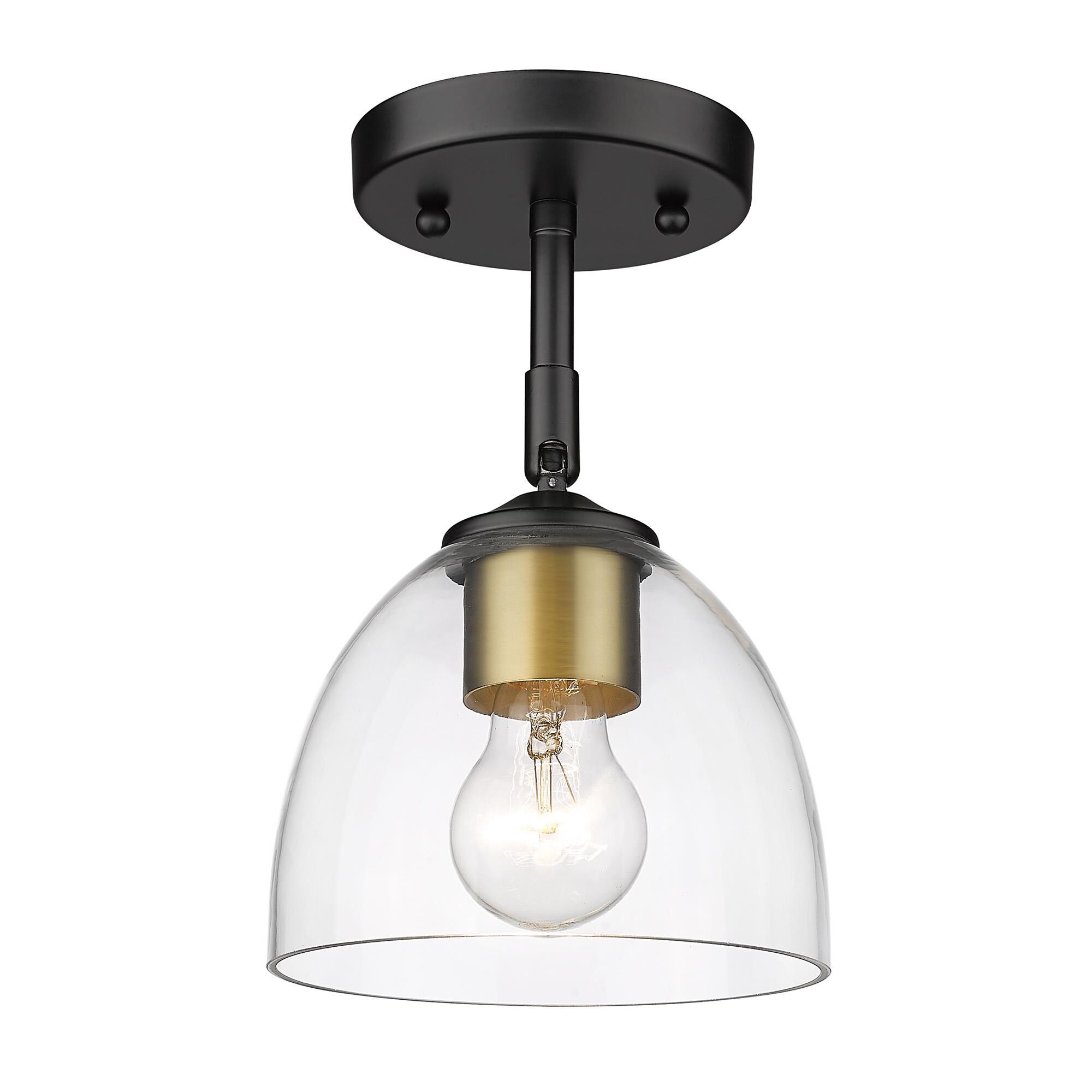 Roxie 6 Inch 1 Light Semi Flush Mount by Golden Lighting