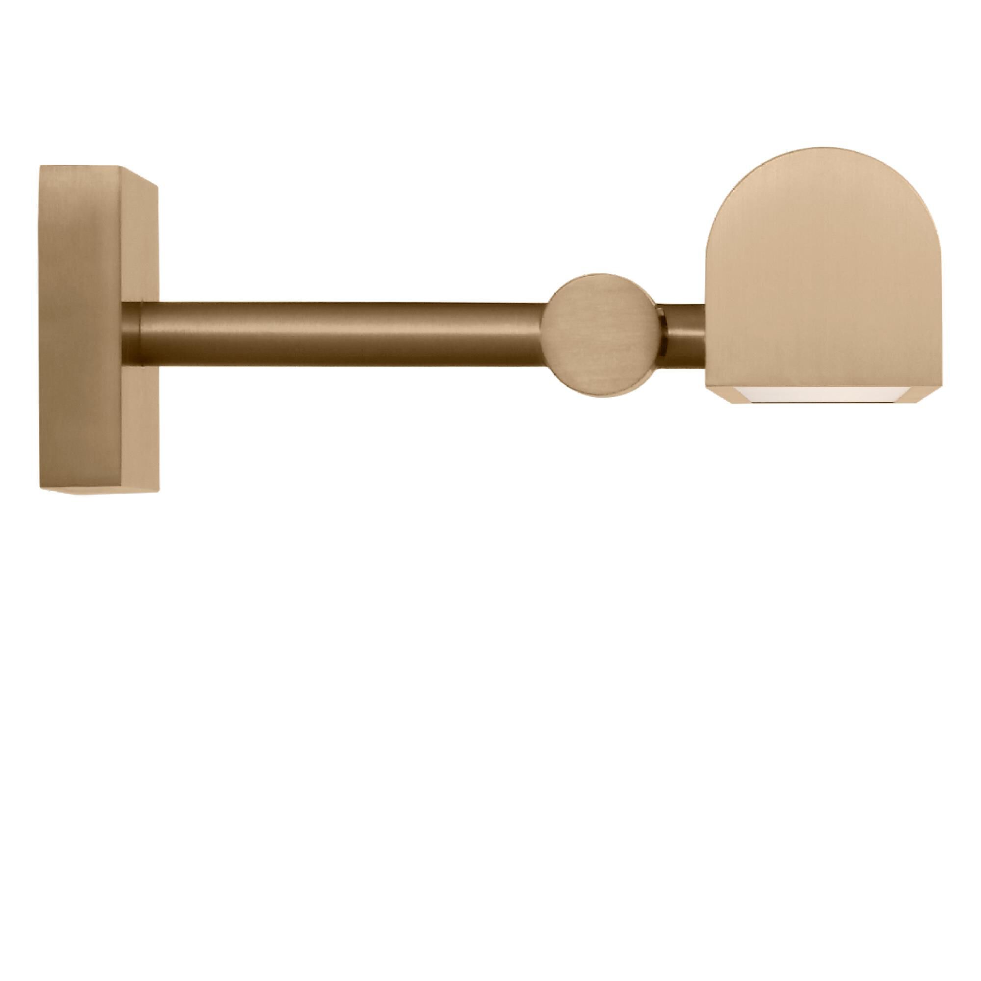 Shown in Satin Brass finish and White Acrylic Diffuser shade