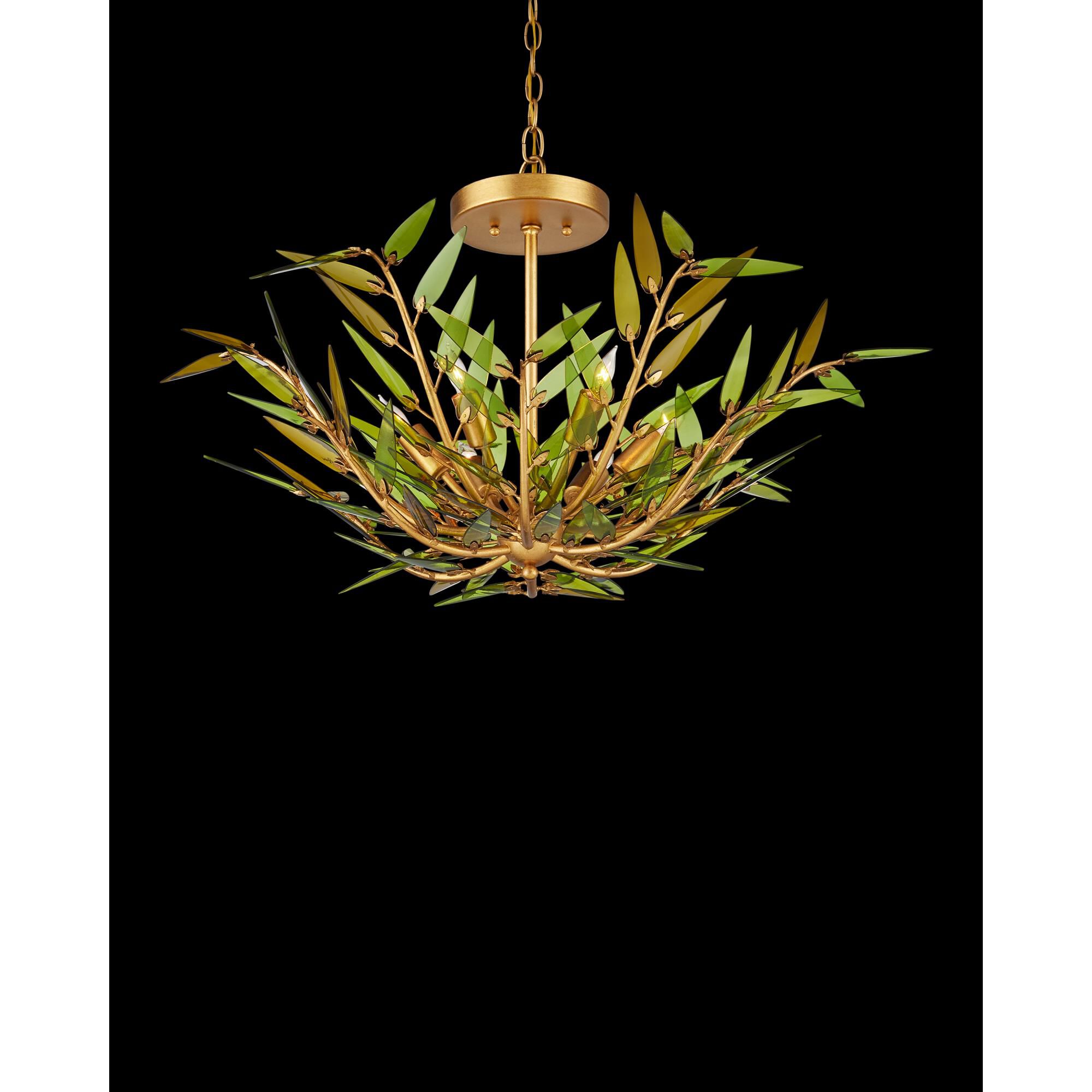 Shown in Green, Contemporary Gold Leaf and Contemporary Gold finish